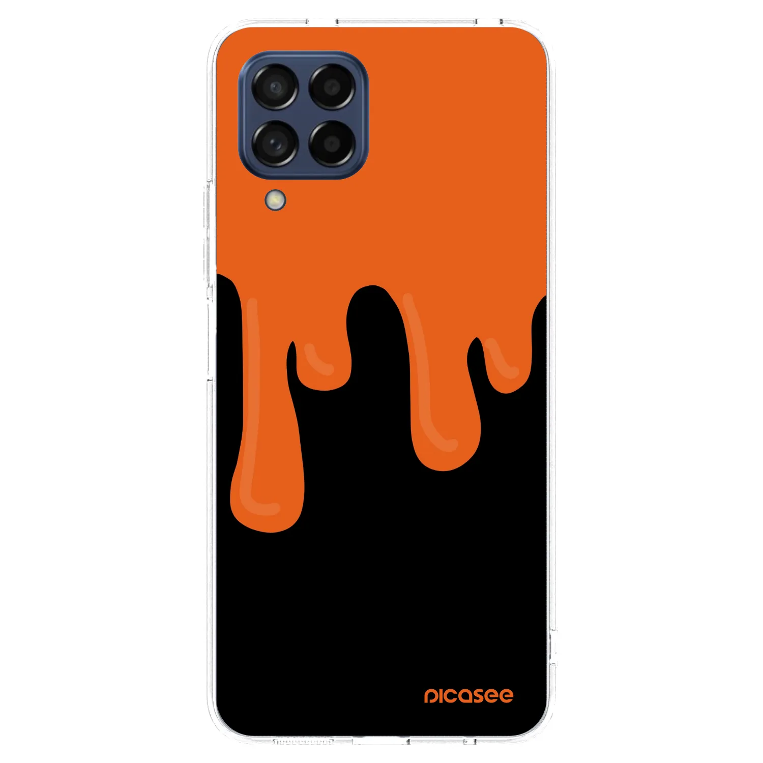 Picasee silikónový prehľadný obal pre Samsung Galaxy M53 5G - Orange spooky