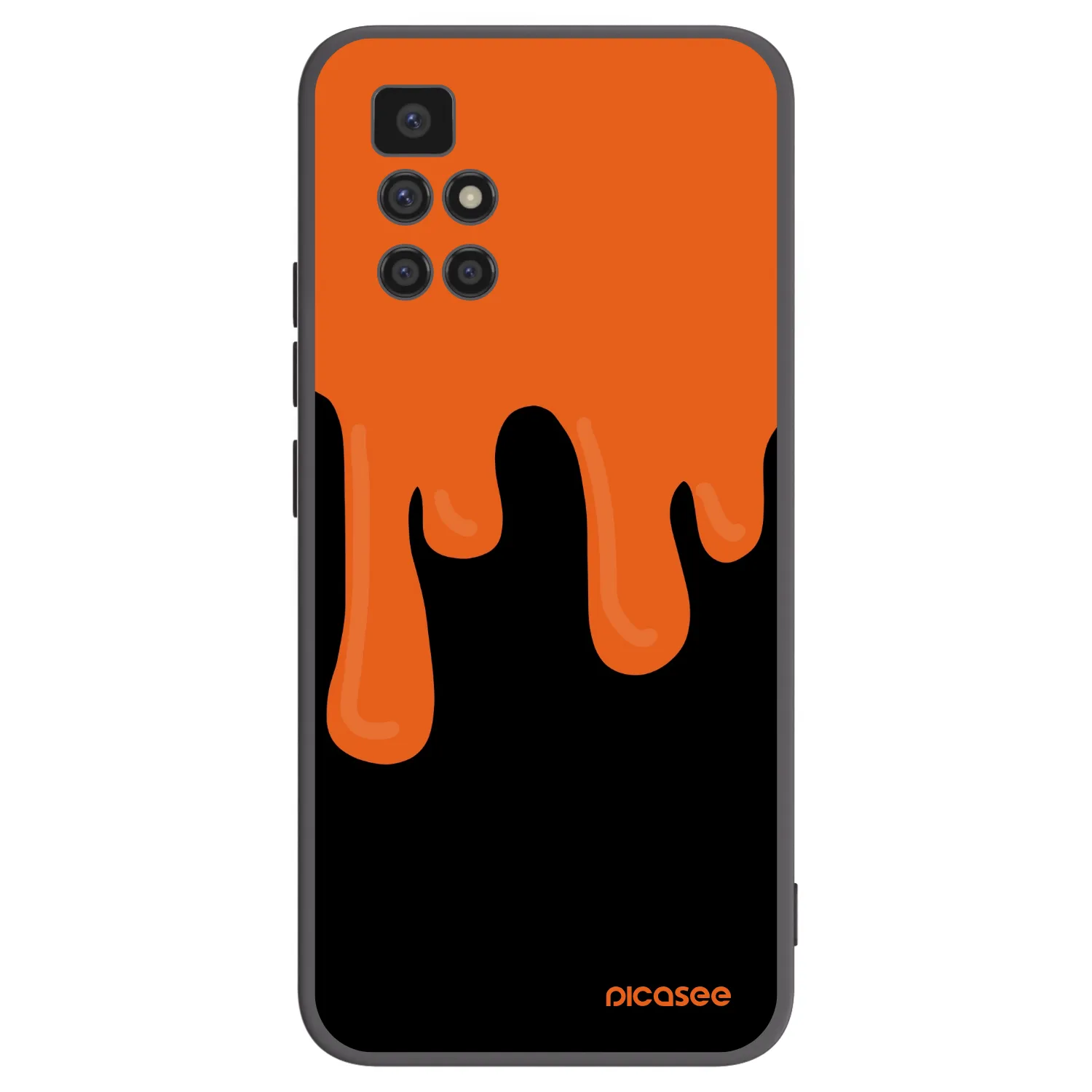 Picasee silikónový čierny obal pre Xiaomi Redmi 10 (2022) - Orange spooky