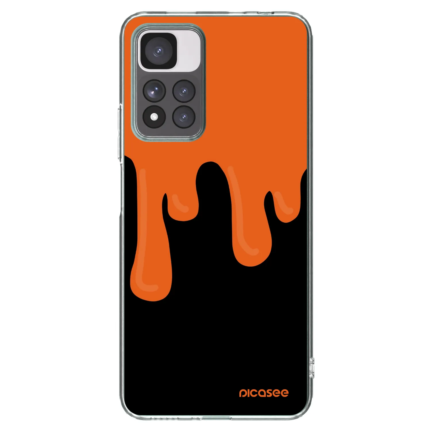 Picasee silikónový prehľadný obal pre Xiaomi Redmi Note 11 Pro+ 5G - Orange spooky