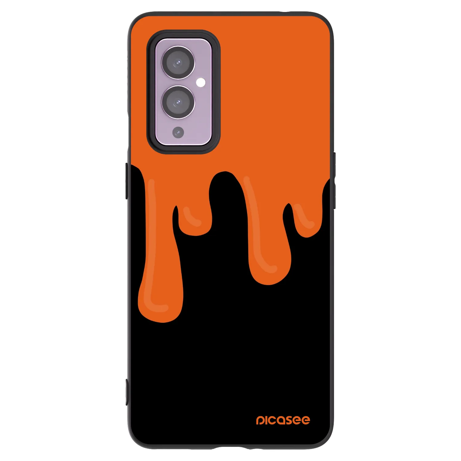 Picasee silikónový čierny obal pre OnePlus 9 - Orange spooky