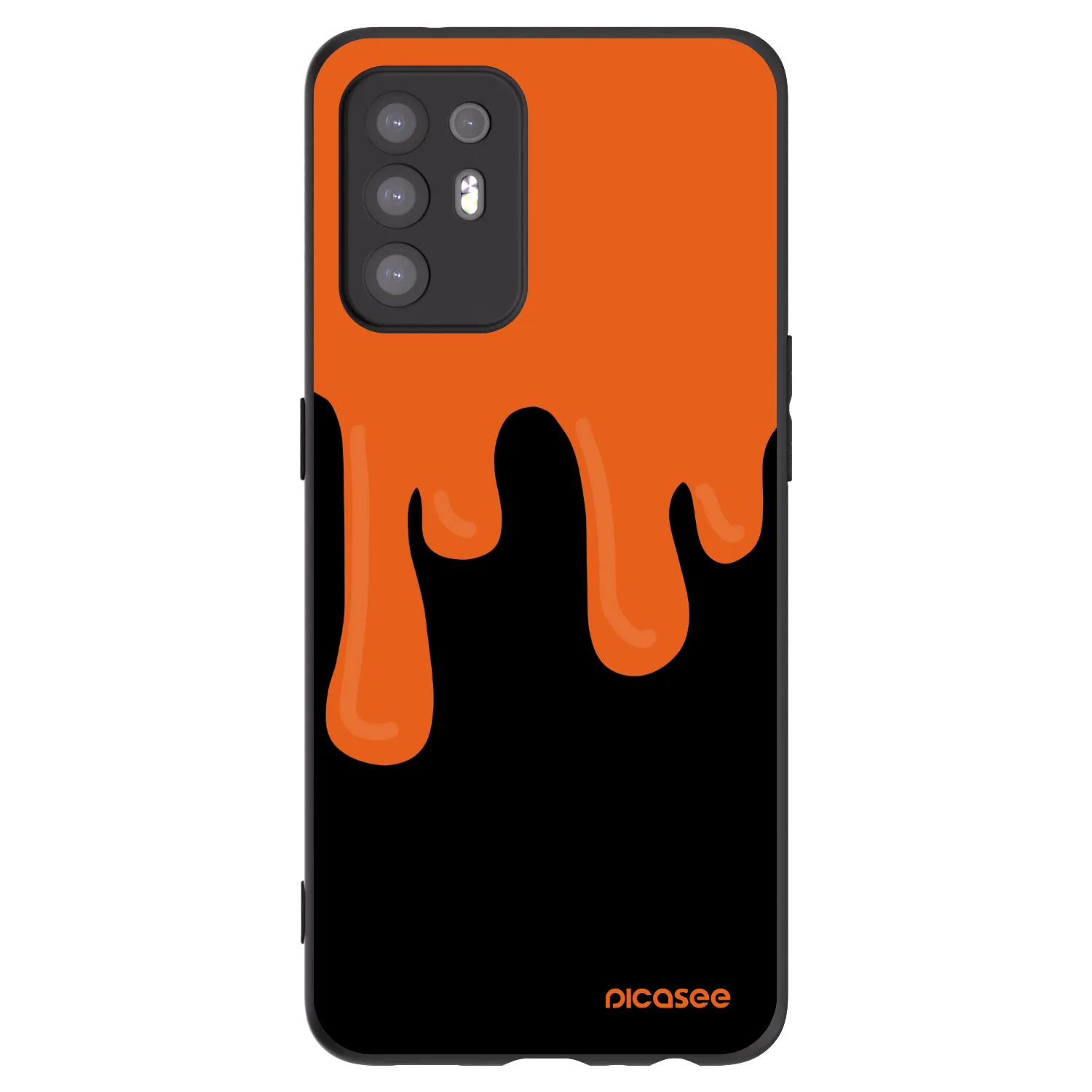 Picasee silikónový čierny obal pre OPPO A94 5G - Orange spooky