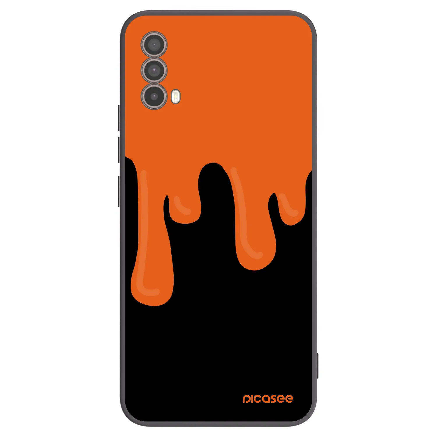 Picasee silikónový čierny obal pre Motorola Moto E40 - Orange spooky