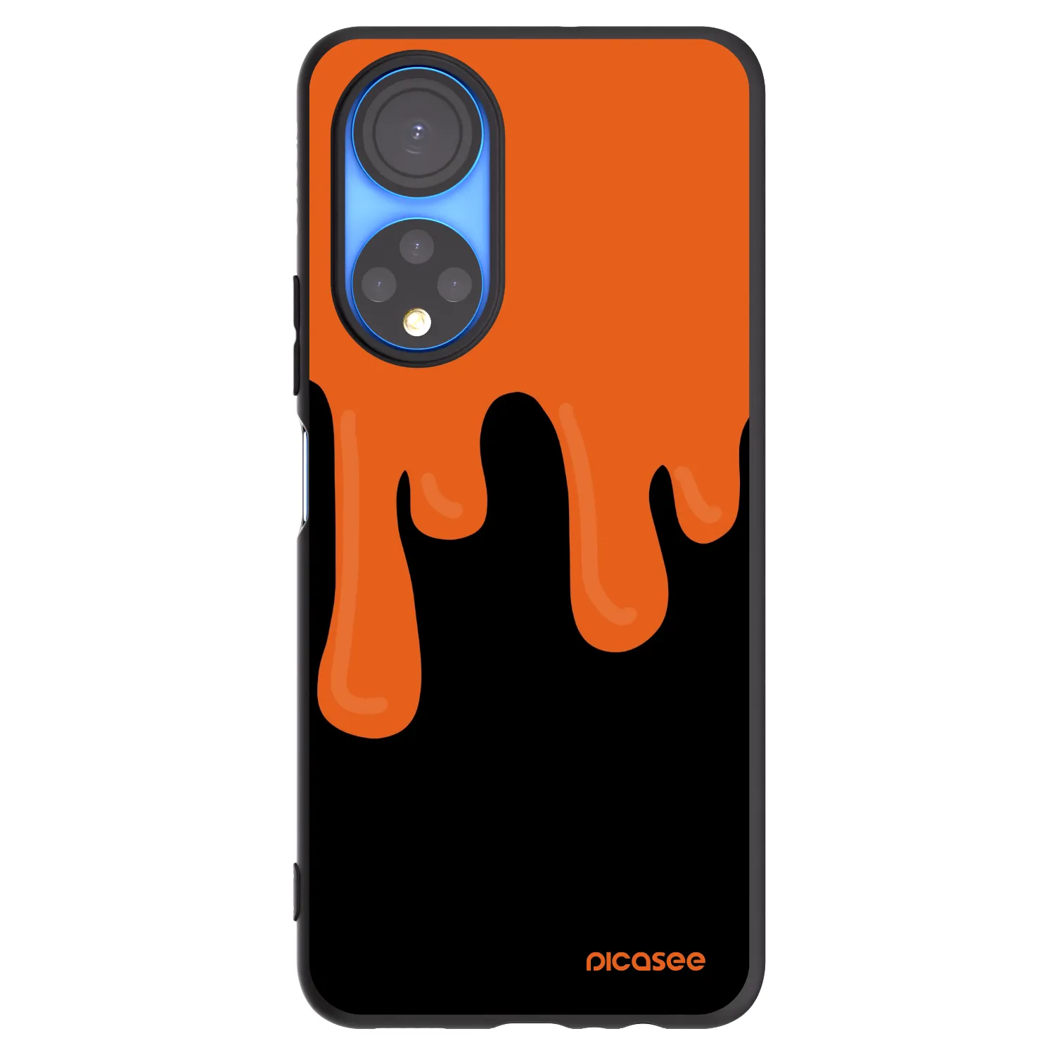 Picasee silikónový čierny obal pre Honor X7 - Orange spooky