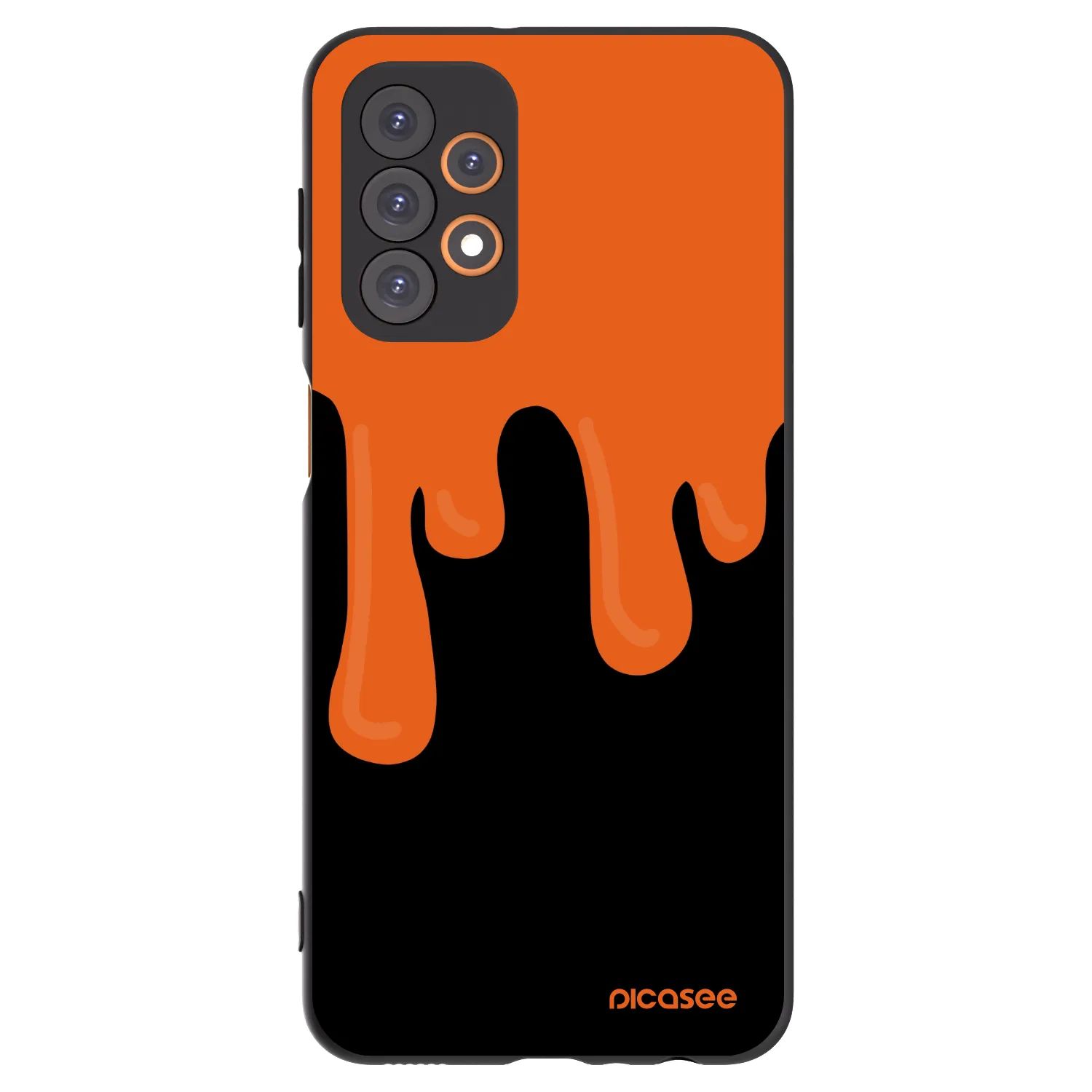 Picasee silikónový čierny obal pre Samsung Galaxy A23 A236B 5G - Orange spooky