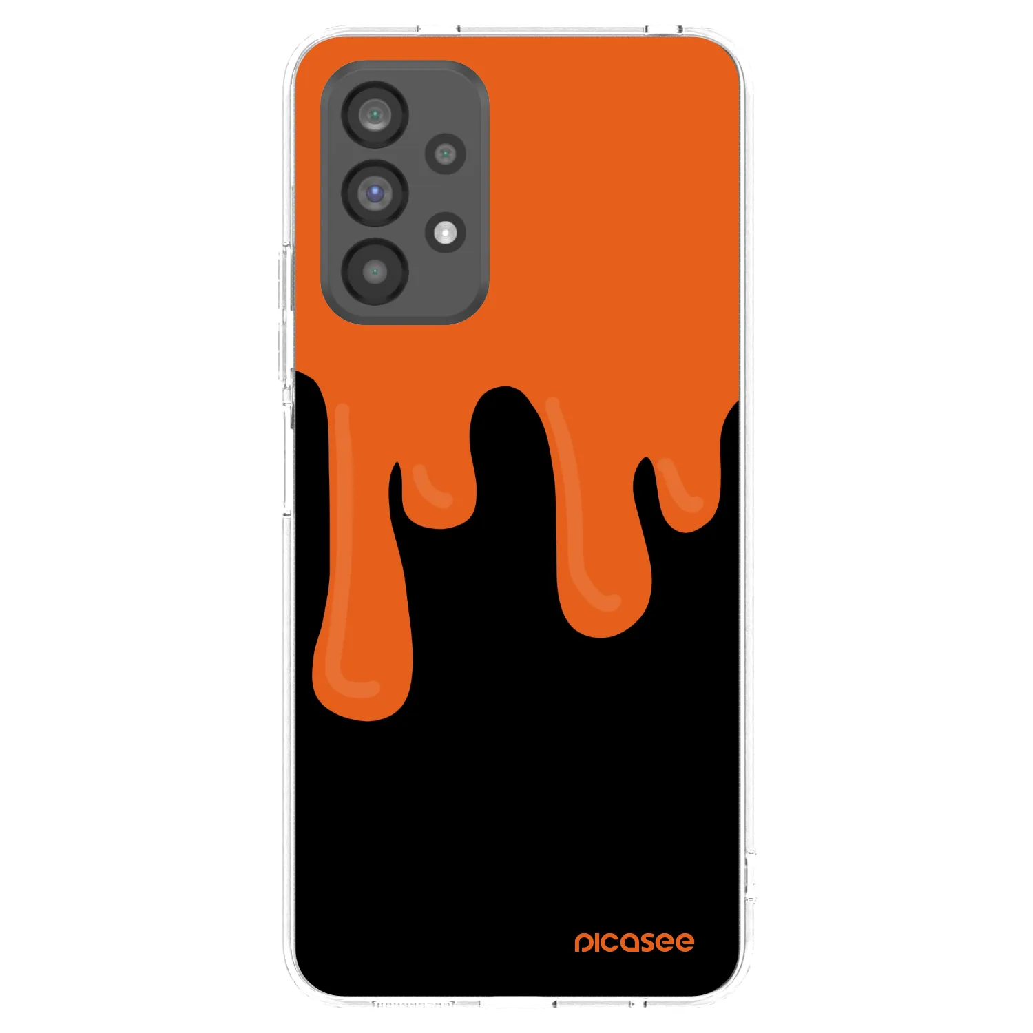 Picasee silikónový prehľadný obal pre Samsung Galaxy A73 5G - Orange spooky