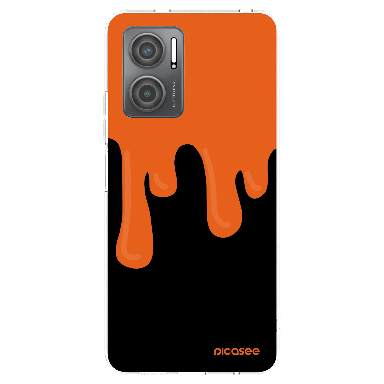 Picasee silikónový prehľadný obal pre Xiaomi Redmi 10 5G - Orange spooky