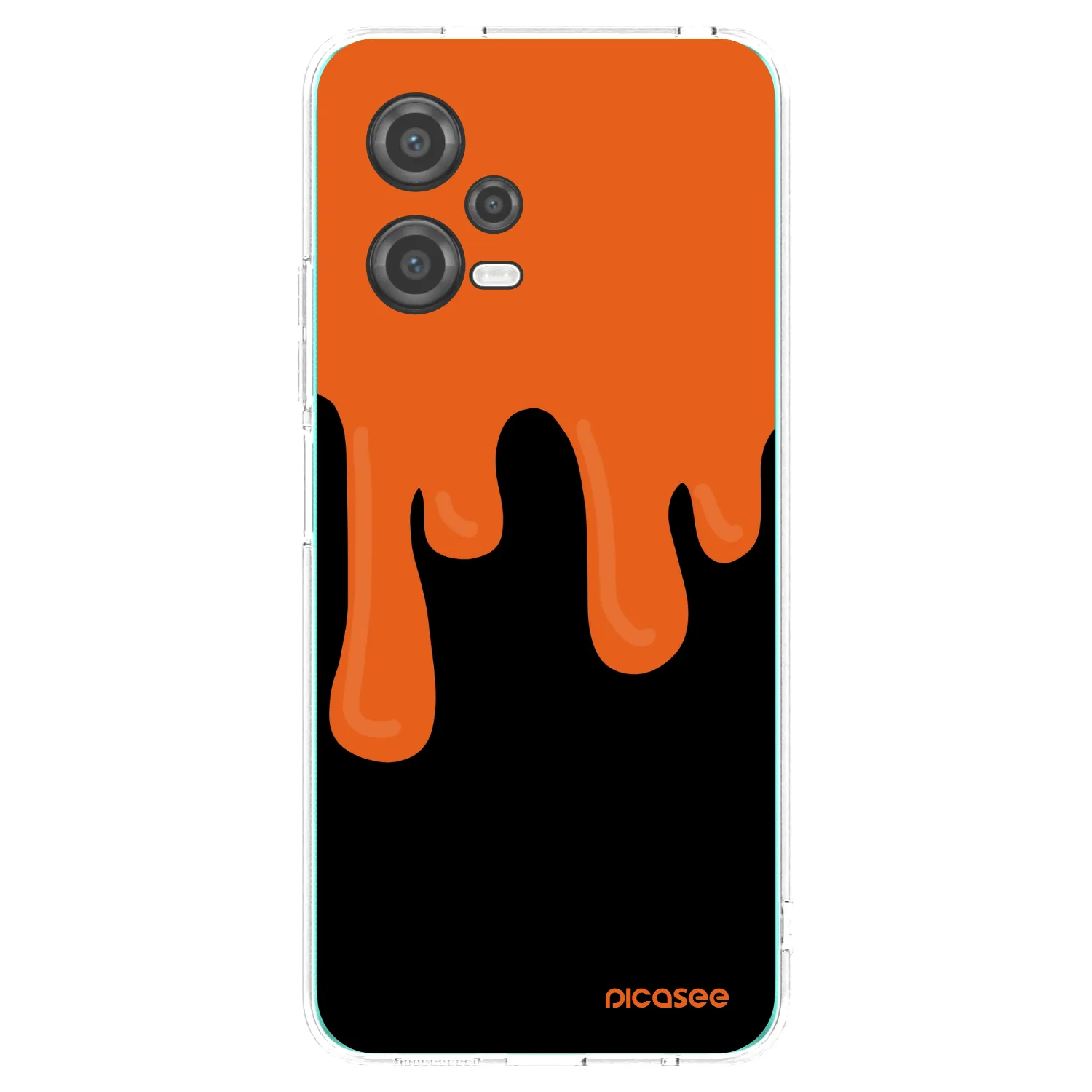 Picasee silikónový prehľadný obal pre Xiaomi Poco X5 - Orange spooky