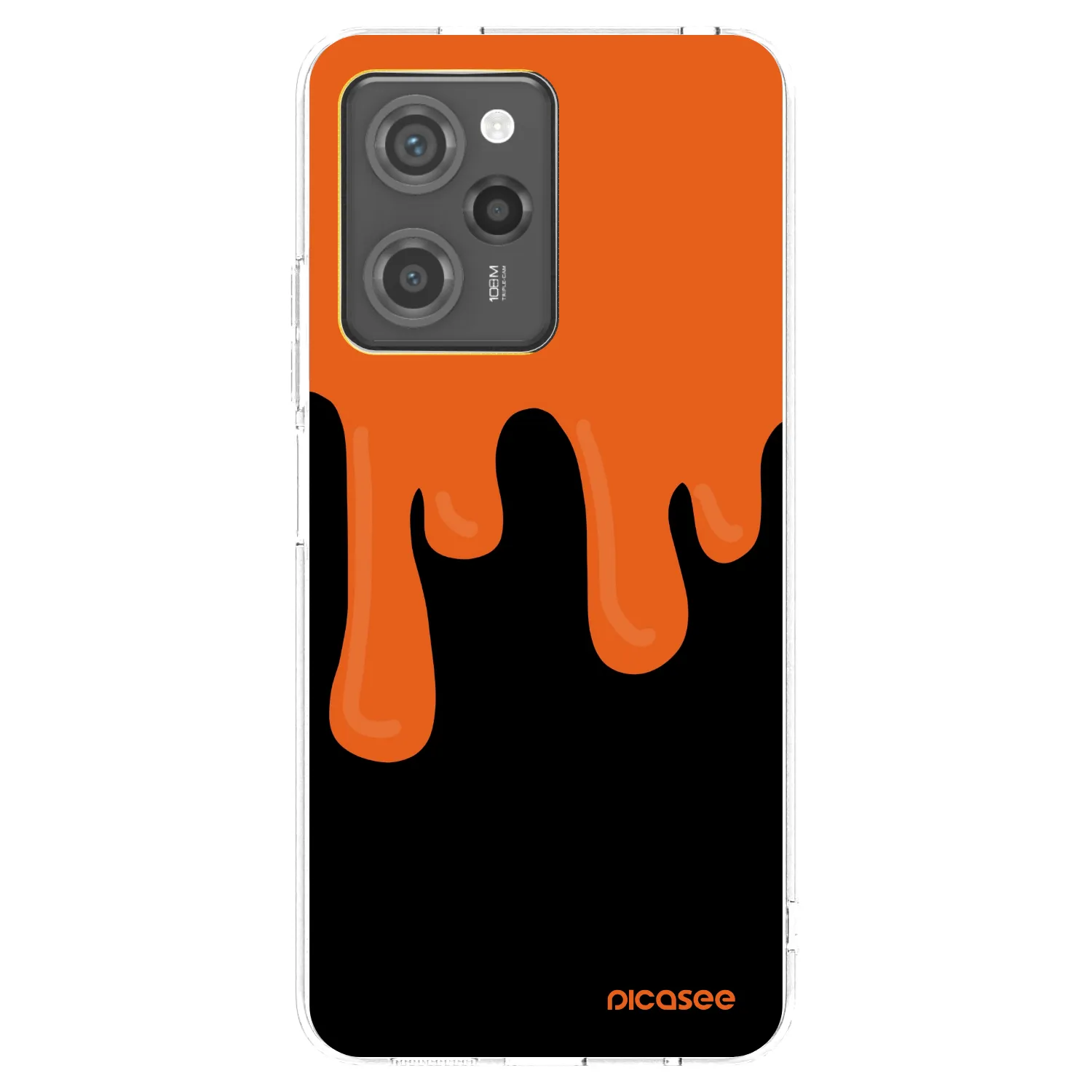 Picasee silikónový prehľadný obal pre Xiaomi Poco X5 Pro - Orange spooky