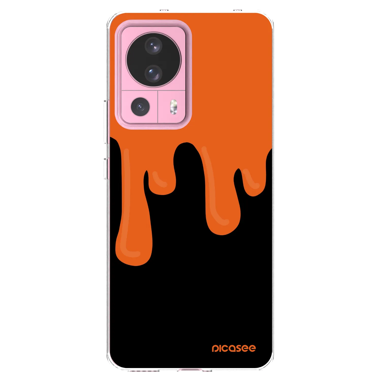Picasee silikónový prehľadný obal pre Xiaomi 13 Lite - Orange spooky