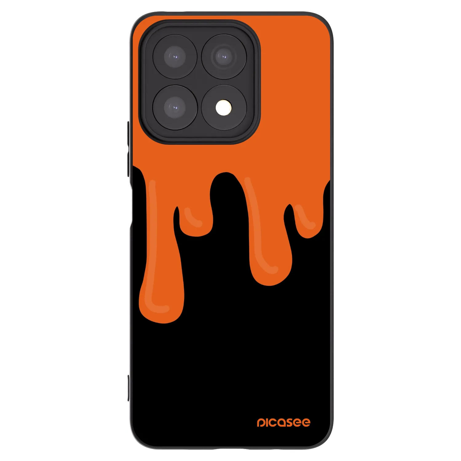 Picasee silikónový čierny obal pre Honor X8a - Orange spooky