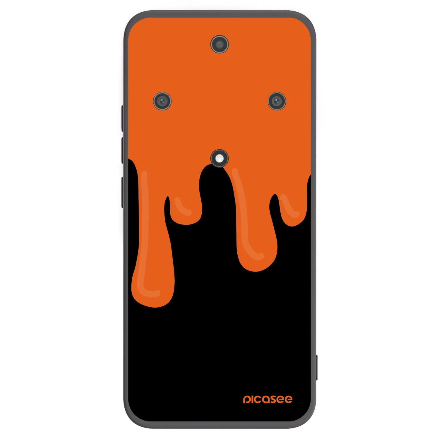 Picasee silikónový čierny obal pre Honor Magic5 Lite 5G - Orange spooky