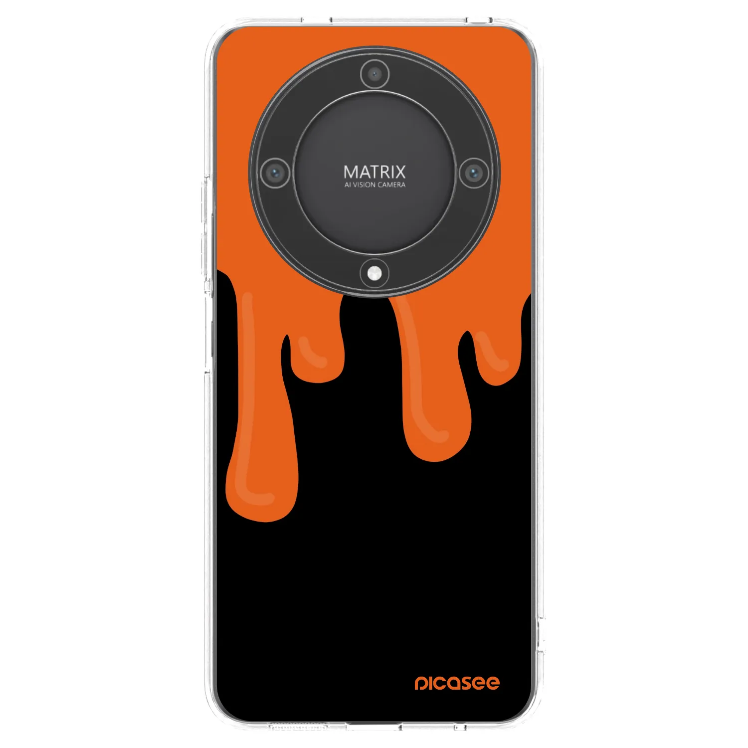 Picasee silikónový prehľadný obal pre Honor Magic5 Lite 5G - Orange spooky