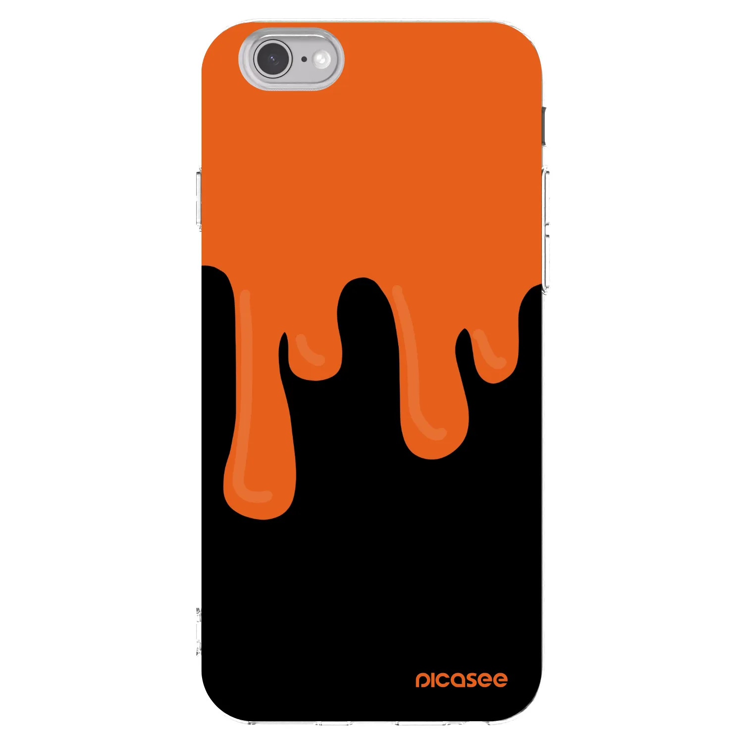 Picasee silikónový prehľadný obal pre Apple iPhone 6/6S - Orange spooky