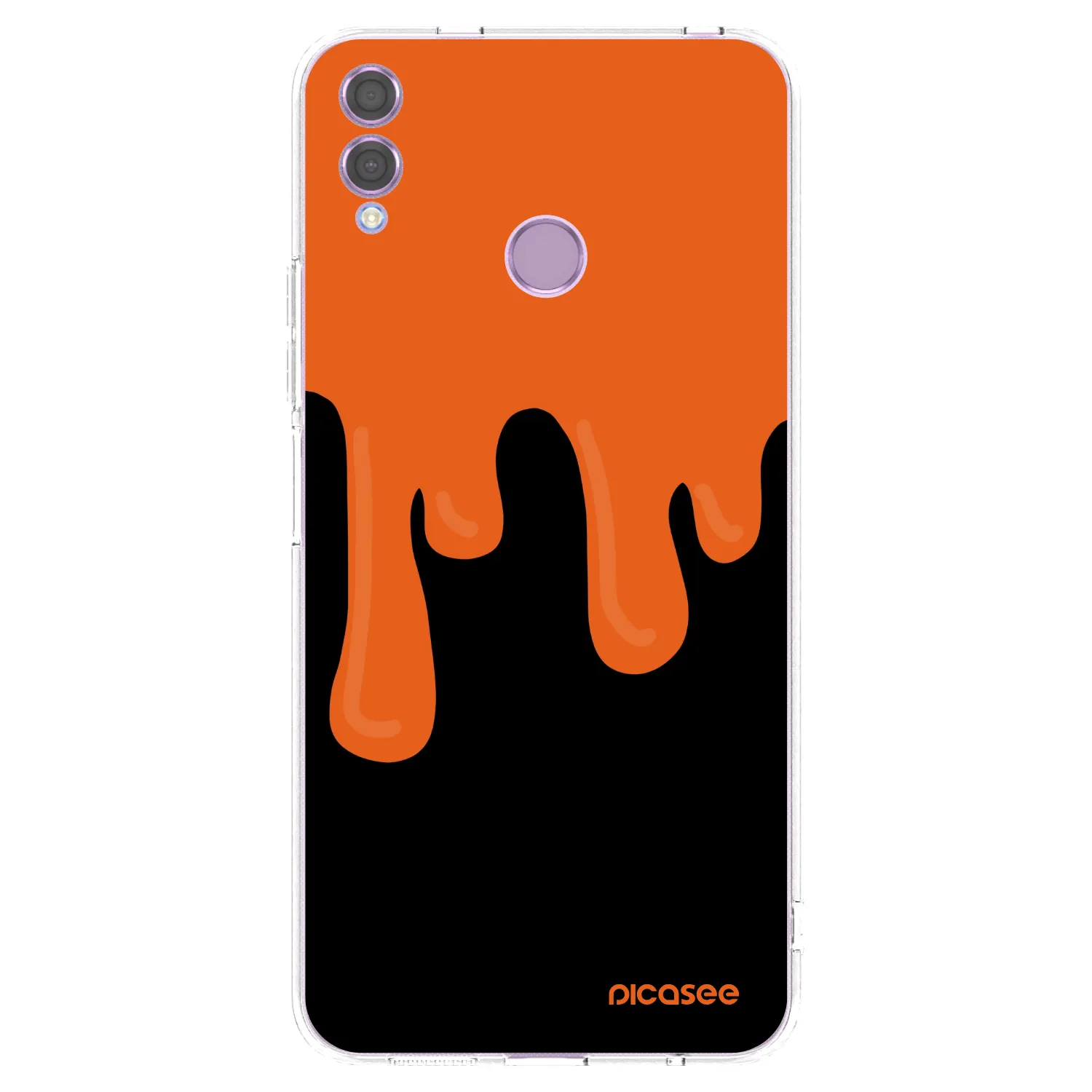 Picasee silikónový prehľadný obal pre Honor 8X - Orange spooky