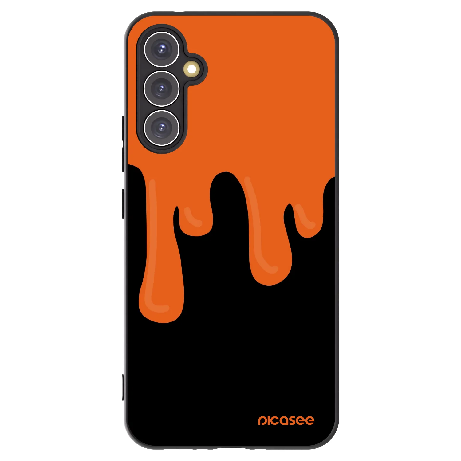 Picasee silikónový čierny obal pre Samsung Galaxy A34 5G A346B - Orange spooky