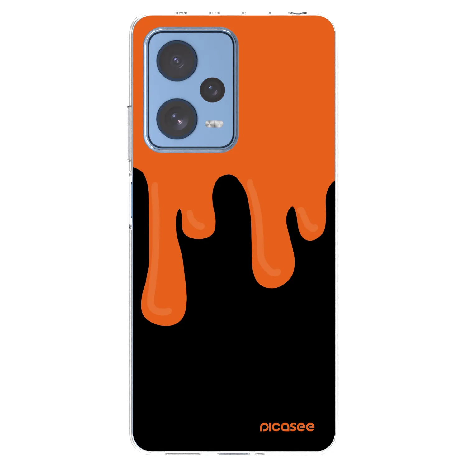 Picasee silikónový prehľadný obal pre Xiaomi Redmi Note 12 Pro 5G - Orange spooky