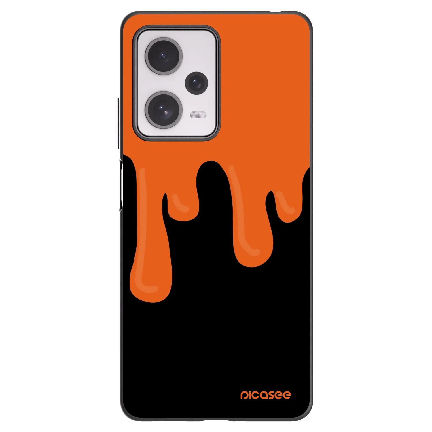 Picasee silikónový čierny obal pre Xiaomi Redmi Note 12 Pro+ 5G - Orange spooky