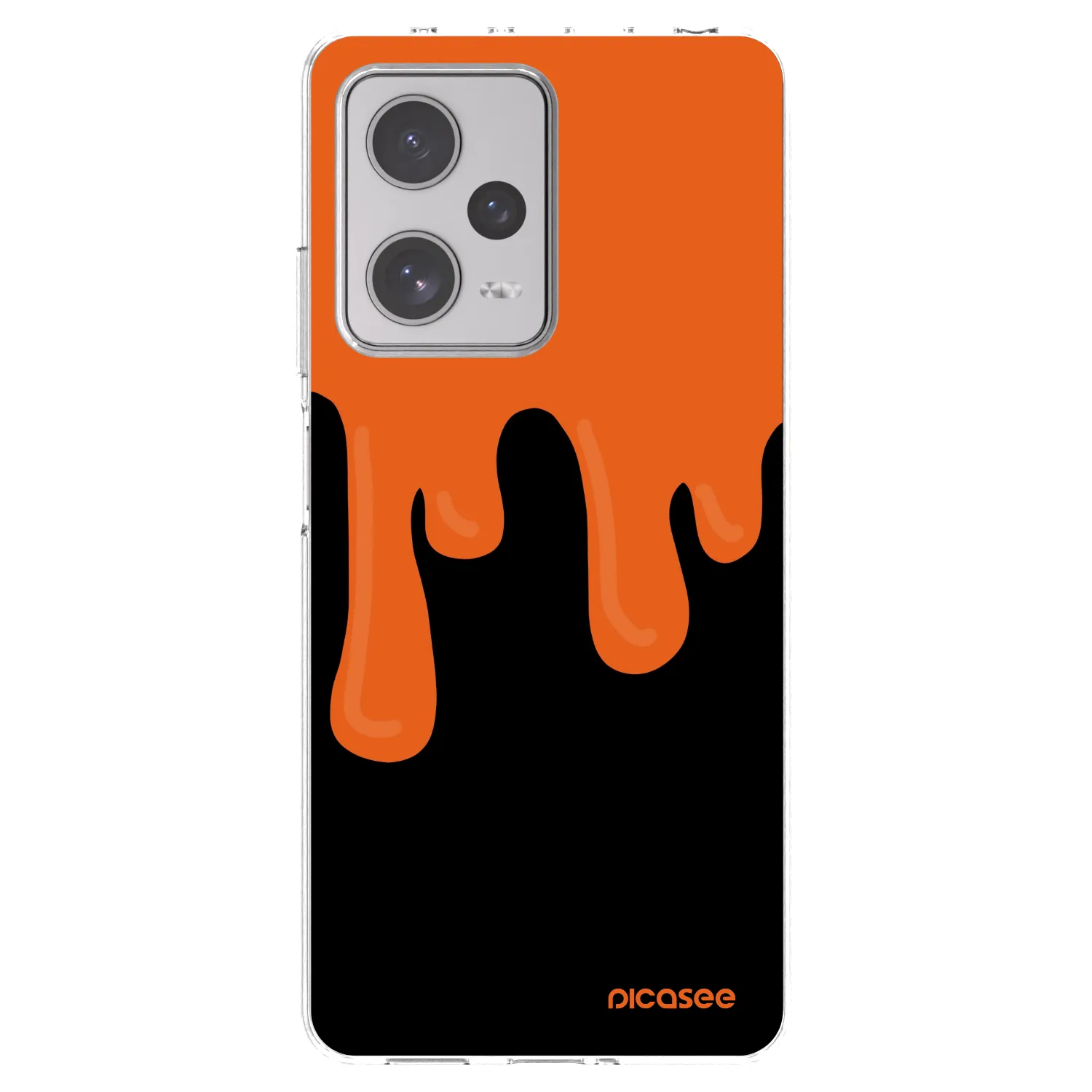 Picasee silikónový prehľadný obal pre Xiaomi Redmi Note 12 Pro+ 5G - Orange spooky