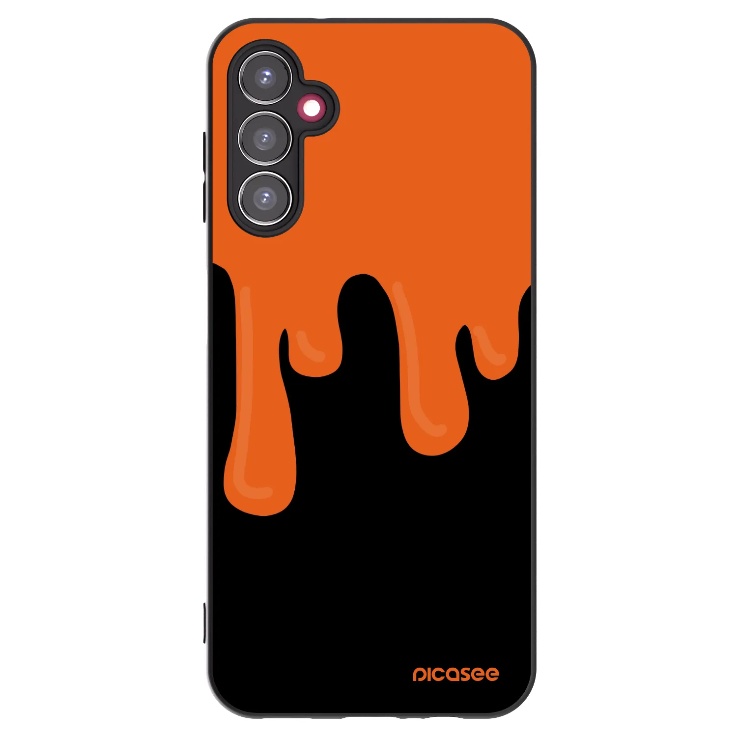 Picasee silikónový čierny obal pre Samsung Galaxy A14 4G A145R - Orange spooky