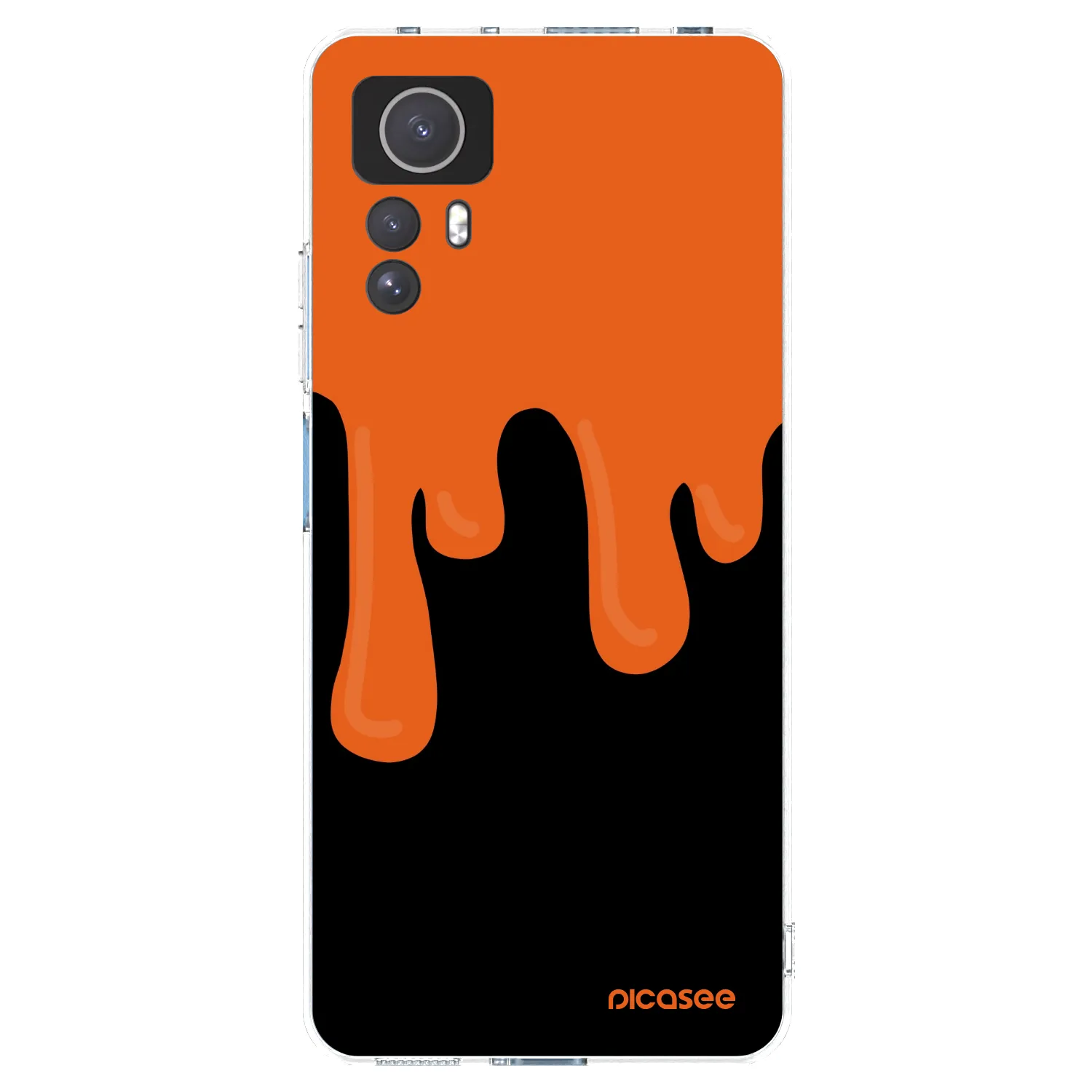 Picasee silikónový prehľadný obal pre Xiaomi Redmi Note 12S - Orange spooky