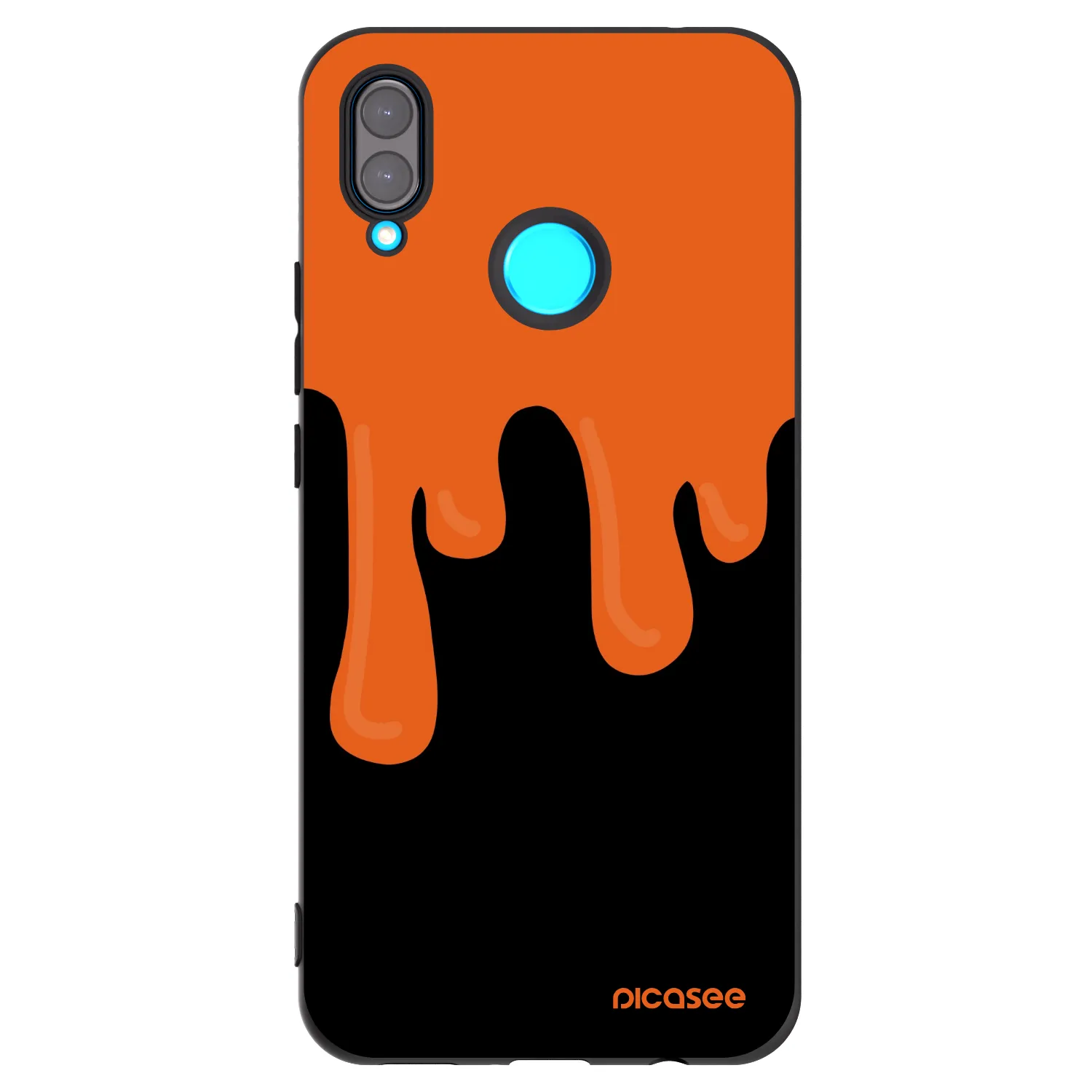 Picasee silikónový čierny obal pre Huawei Nova 3 - Orange spooky