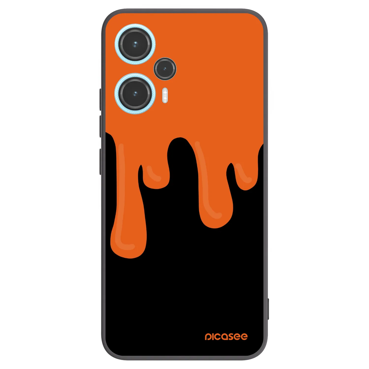 Picasee silikónový čierny obal pre Xiaomi Poco F5 - Orange spooky