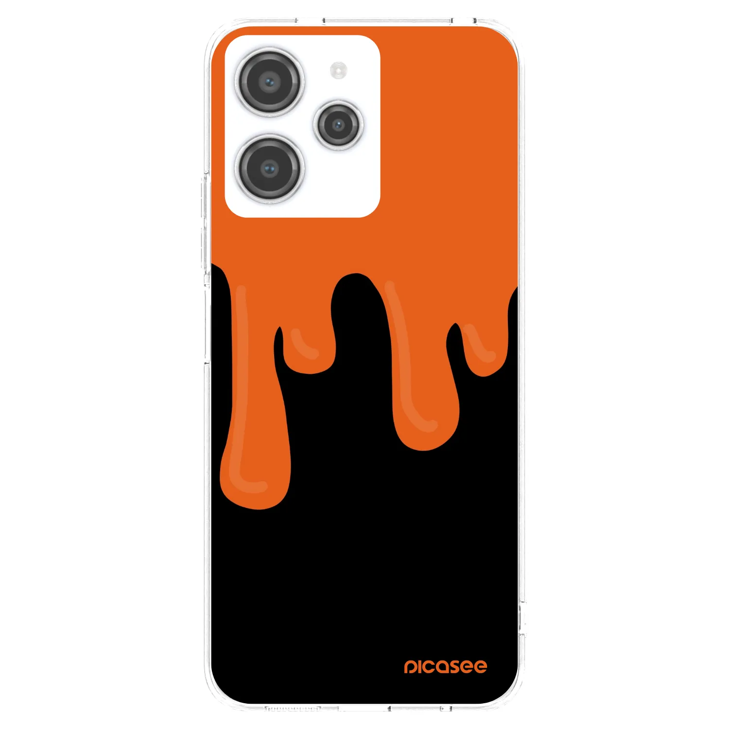 Picasee silikónový prehľadný obal pre Xiaomi Redmi 12 4G - Orange spooky