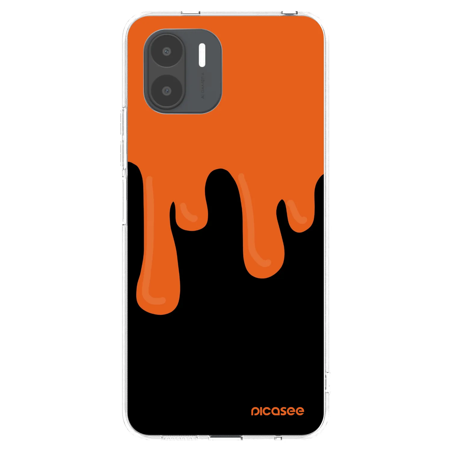 Picasee silikónový prehľadný obal pre Xiaomi Redmi A2 - Orange spooky