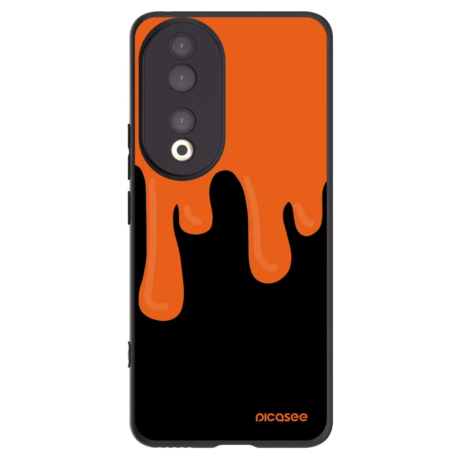 Picasee silikónový čierny obal pre Honor 90 5G - Orange spooky