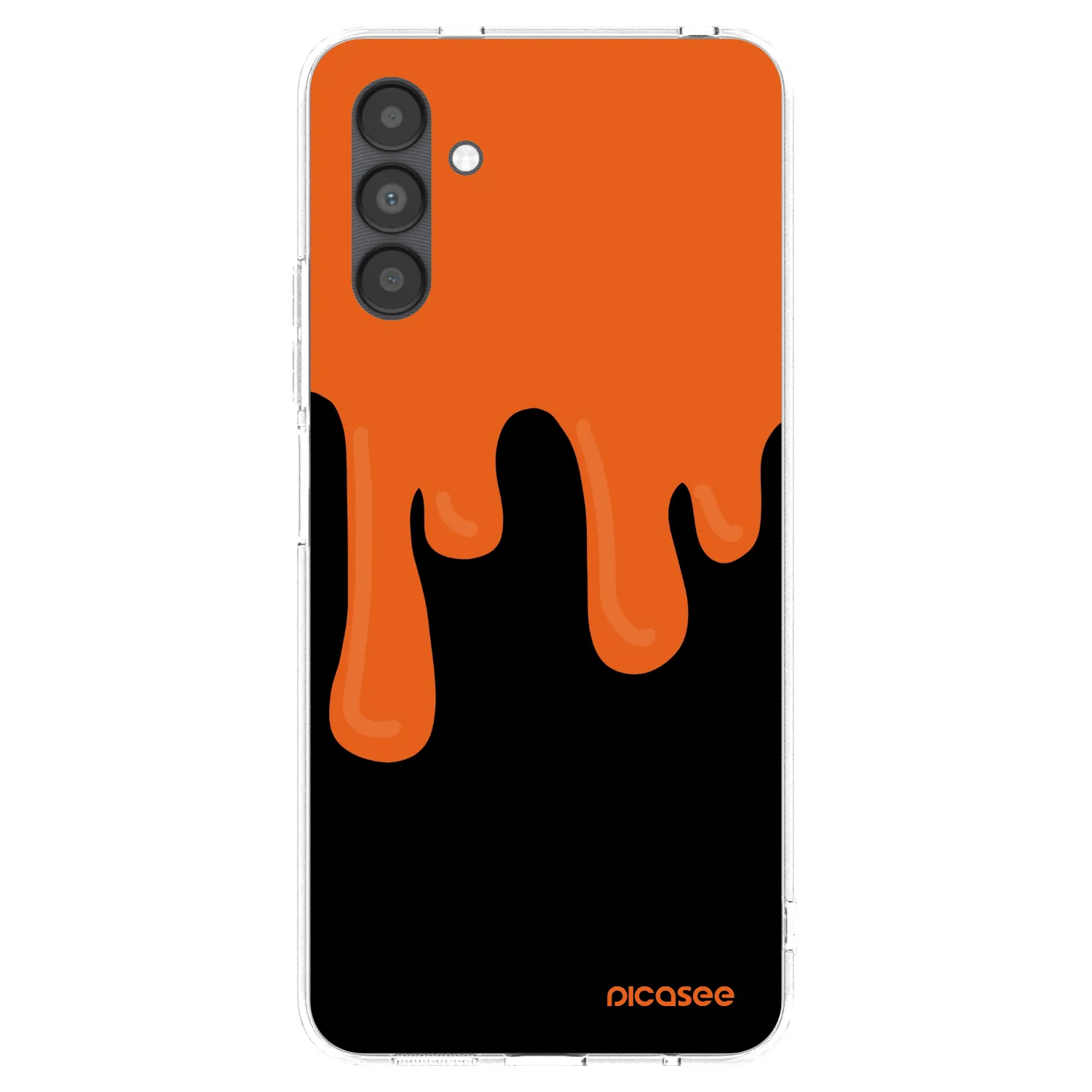 Picasee silikónový prehľadný obal pre Samsung Galaxy A04s A047F - Orange spooky