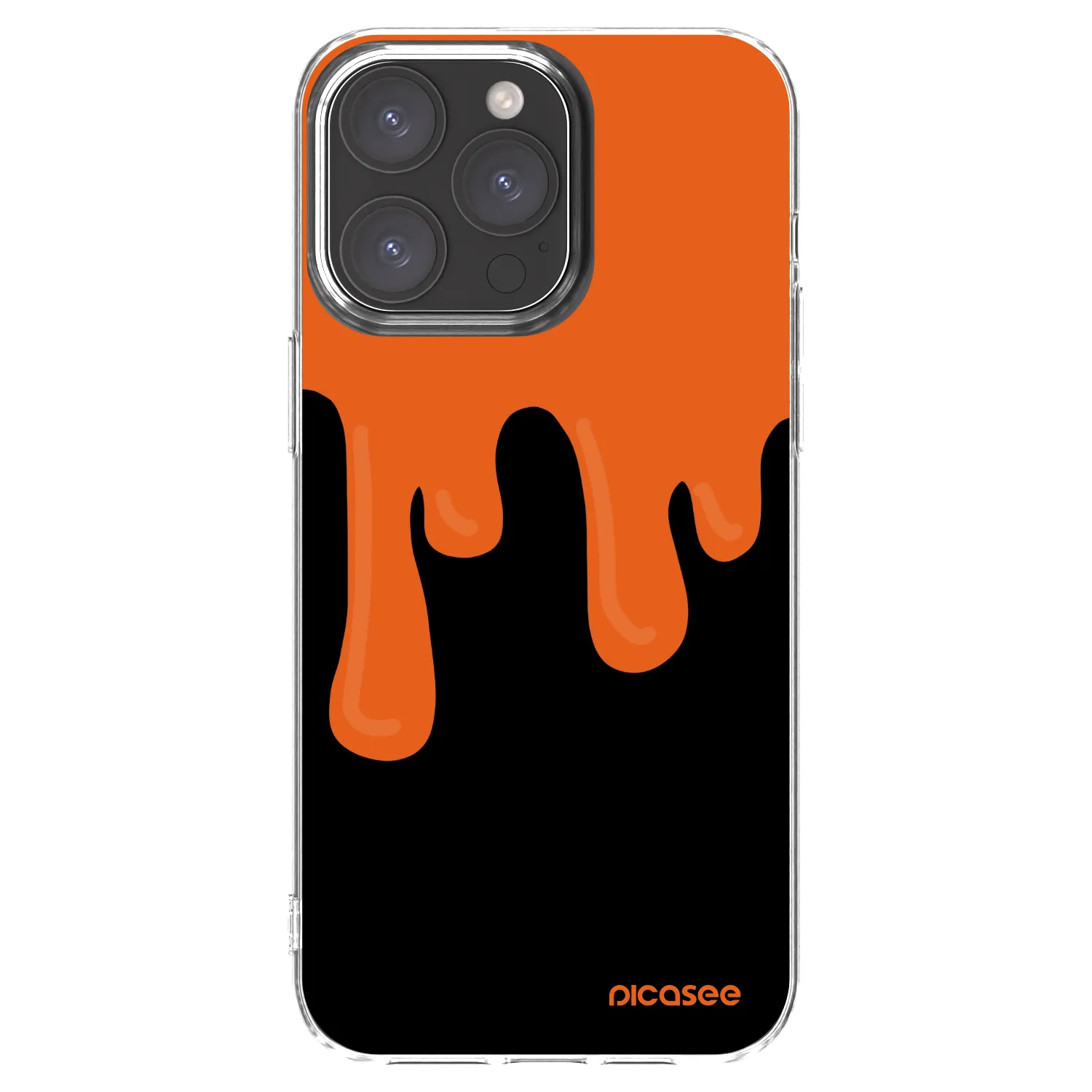 Picasee silikónový prehľadný obal pre Apple iPhone 15 Pro Max - Orange spooky