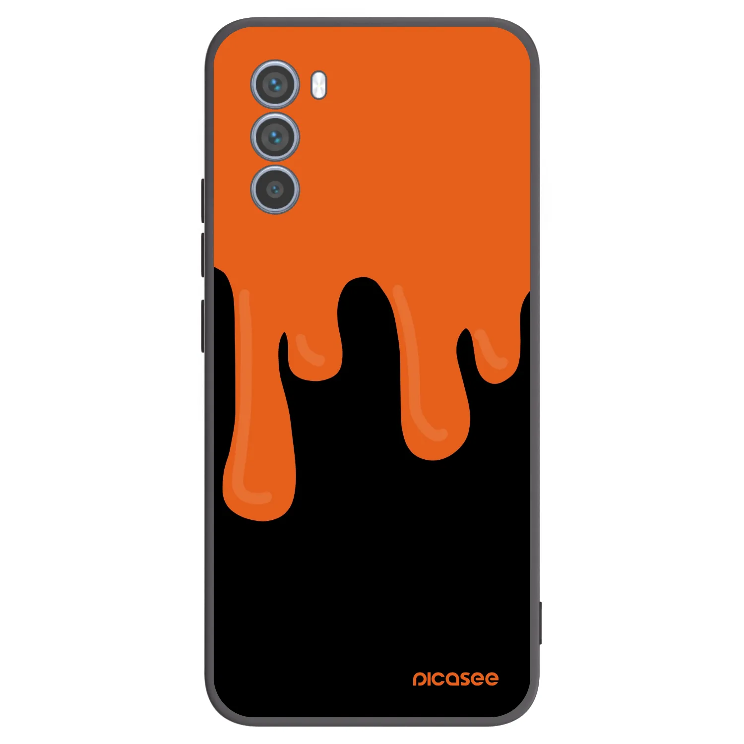 Picasee silikónový čierny obal pre Motorola Moto G62 - Orange spooky
