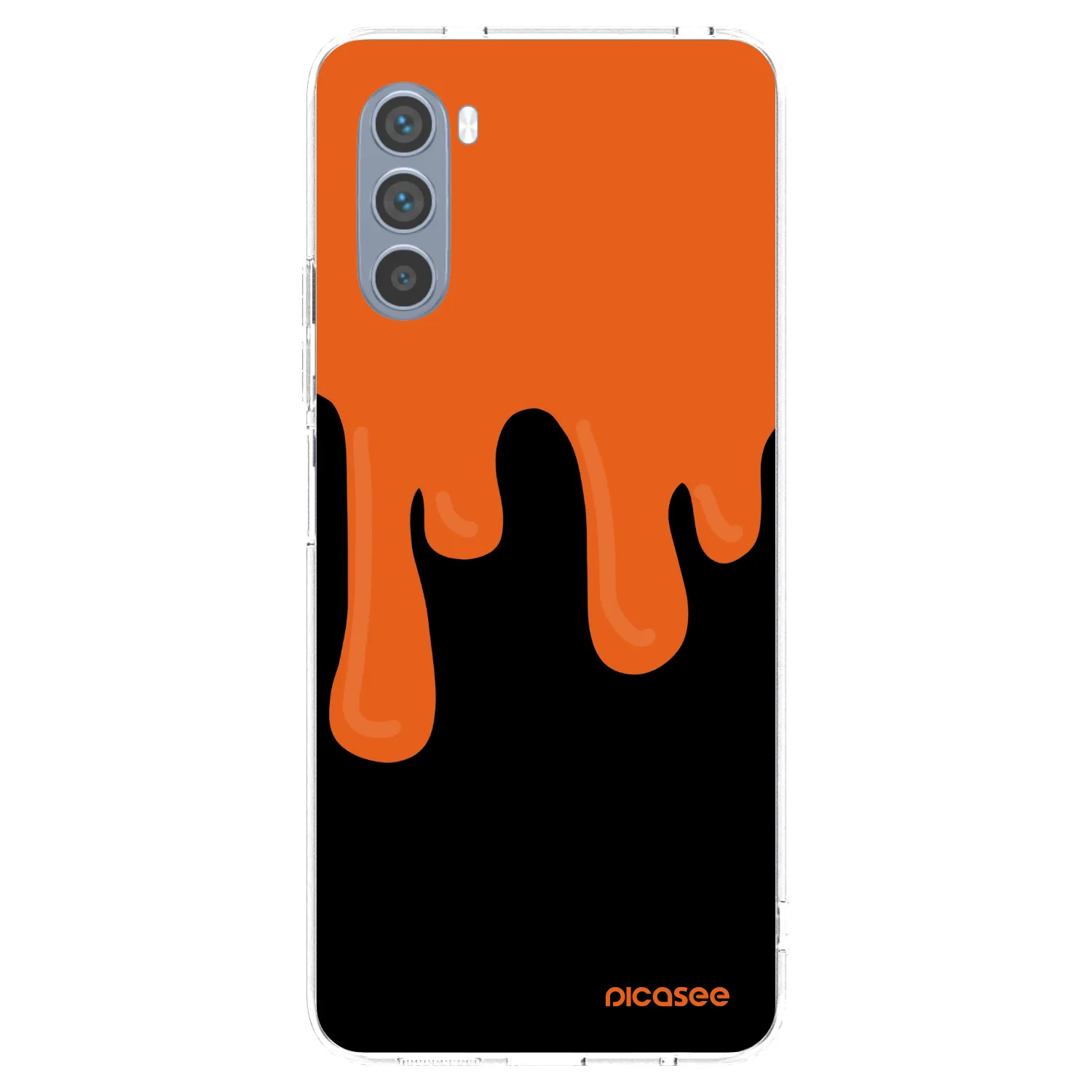Picasee silikónový prehľadný obal pre Motorola Moto G62 - Orange spooky