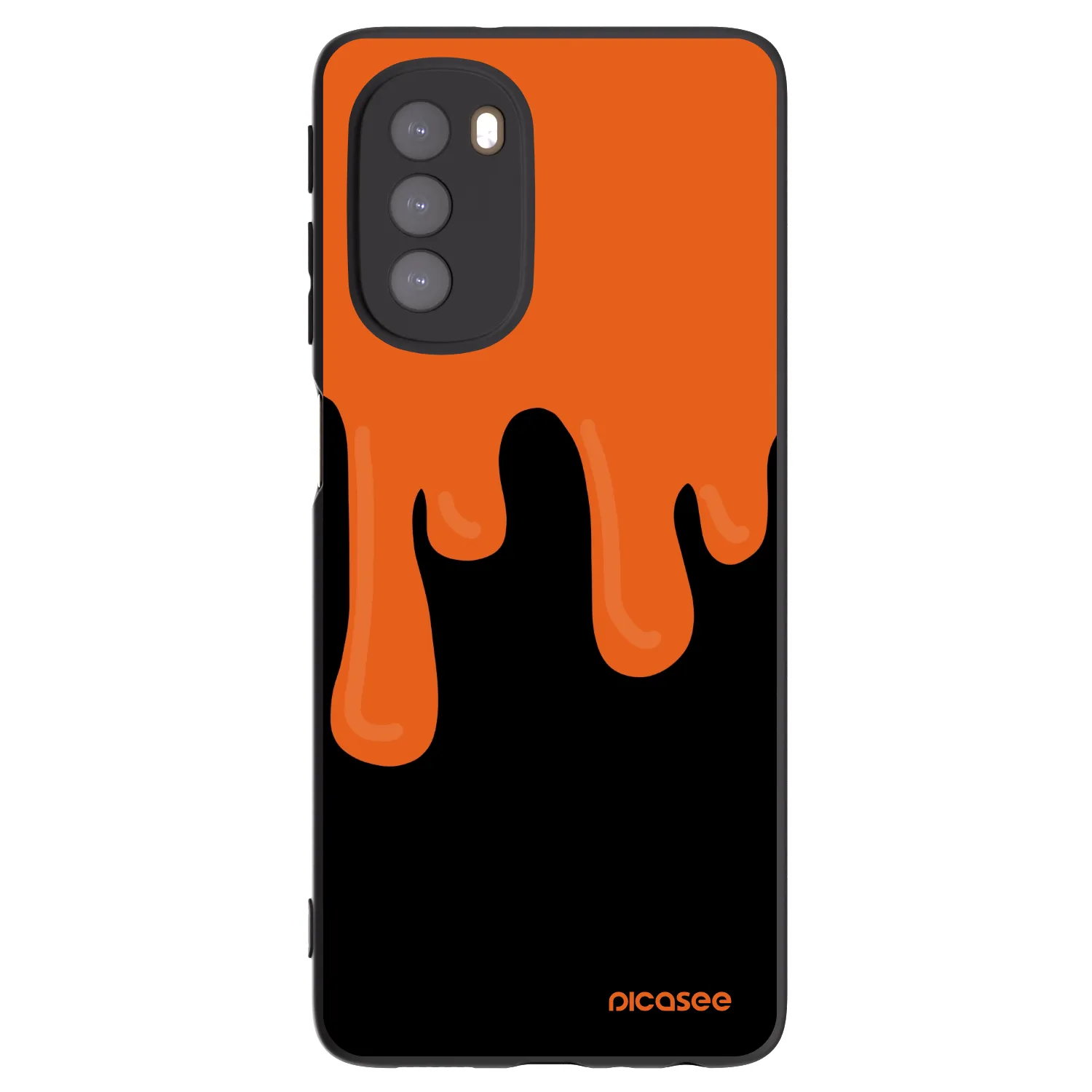 Picasee silikónový čierny obal pre Motorola Moto G51 - Orange spooky