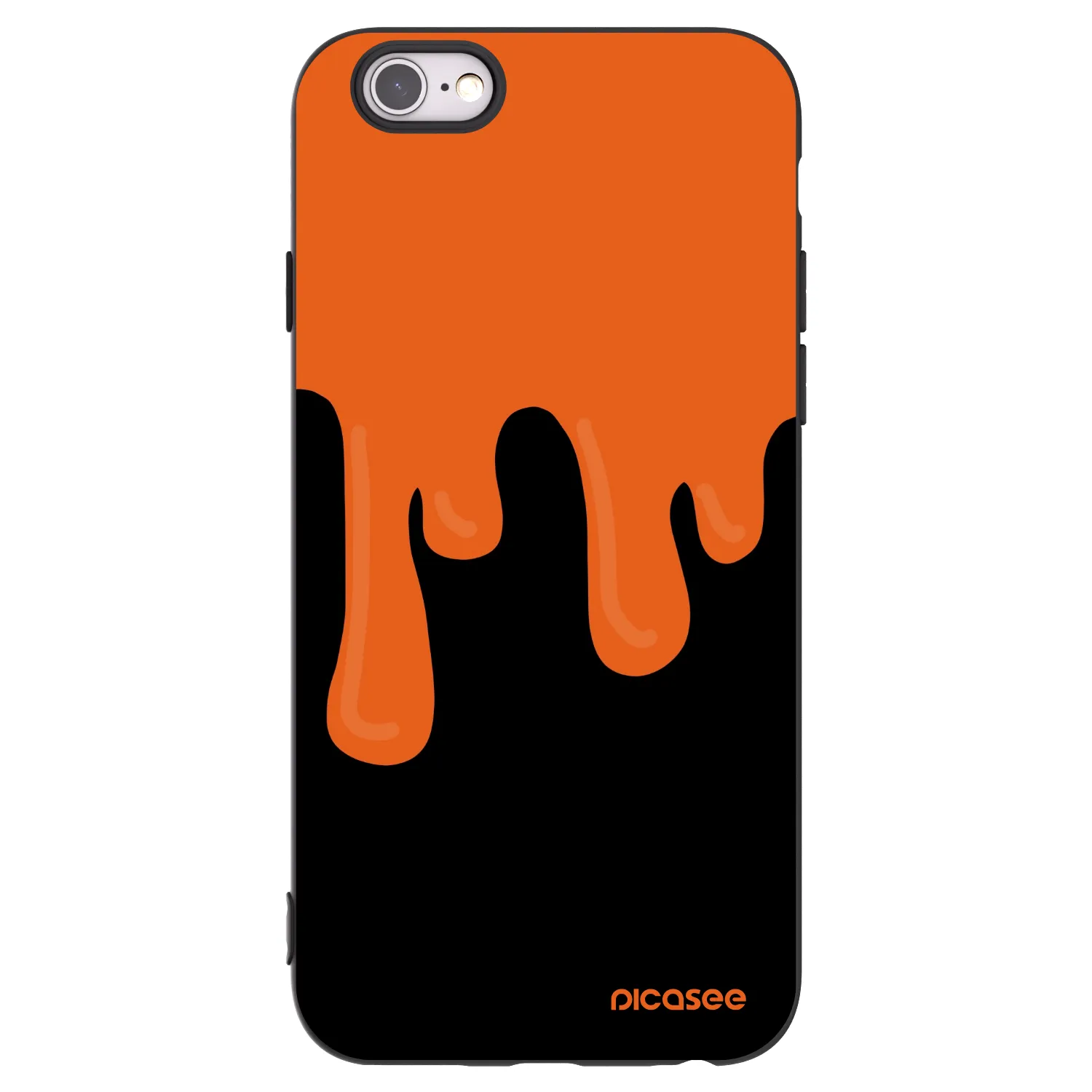 Picasee silikónový čierny obal pre Apple iPhone 6/6S - Orange spooky