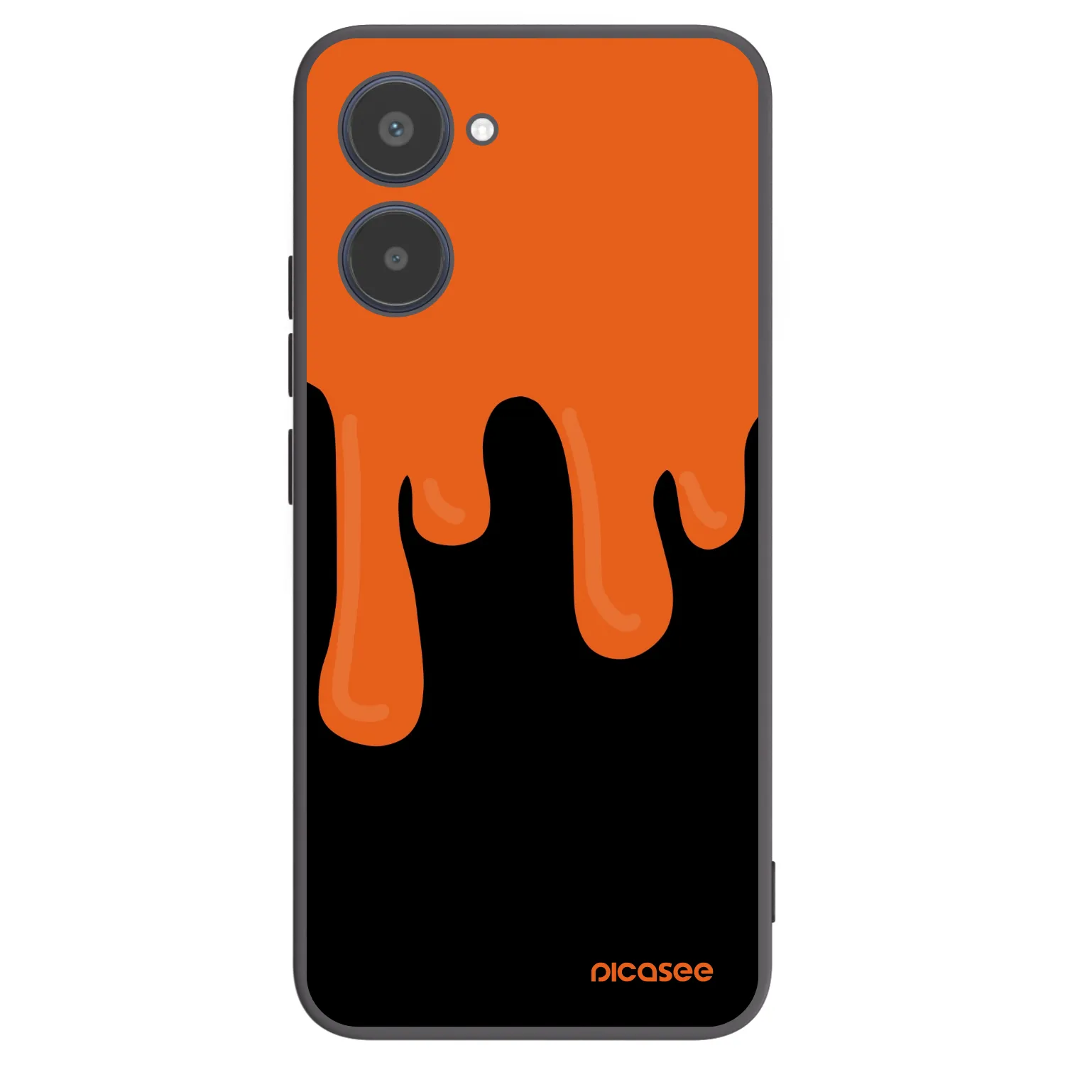 Picasee silikónový čierny obal pre Realme 10 4G - Orange spooky