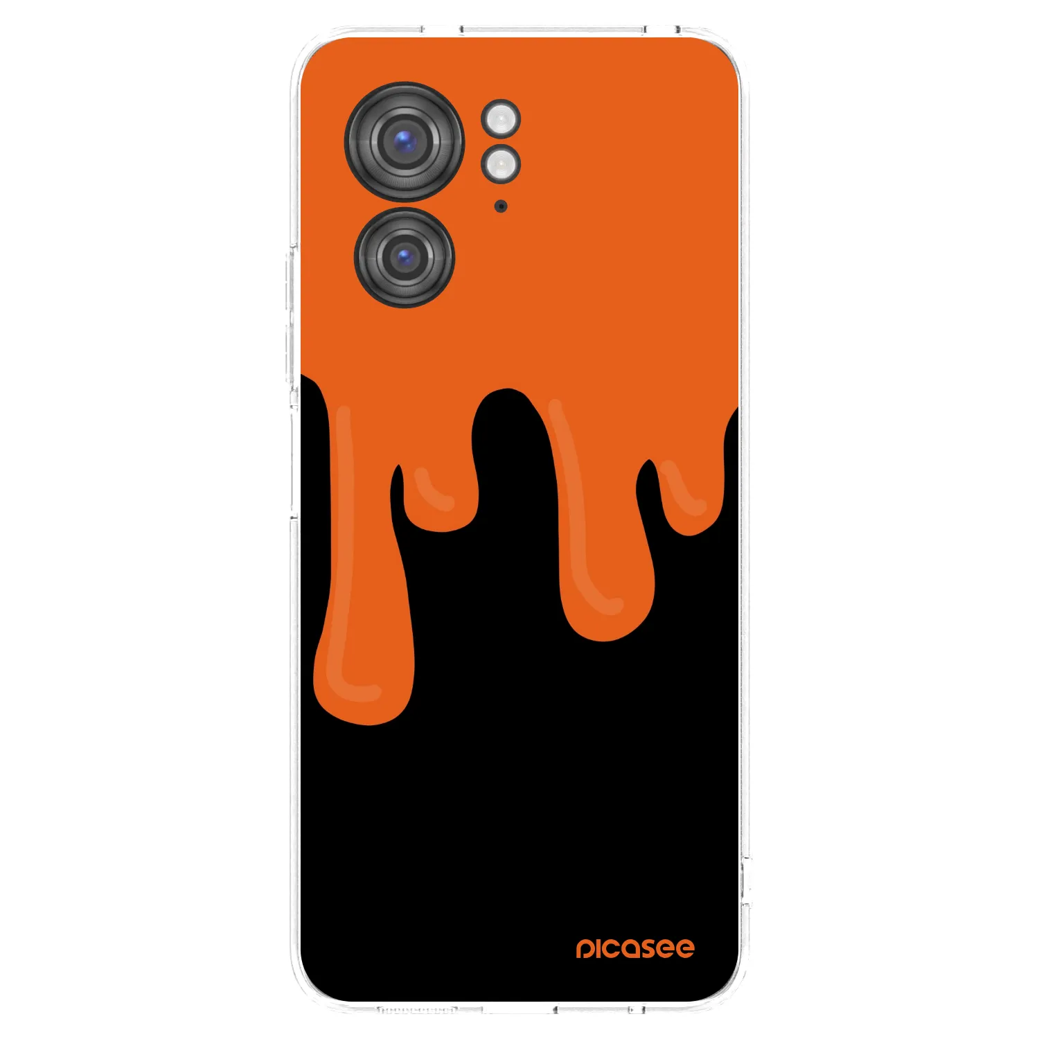 Picasee silikónový prehľadný obal pre Motorola Edge 40 - Orange spooky