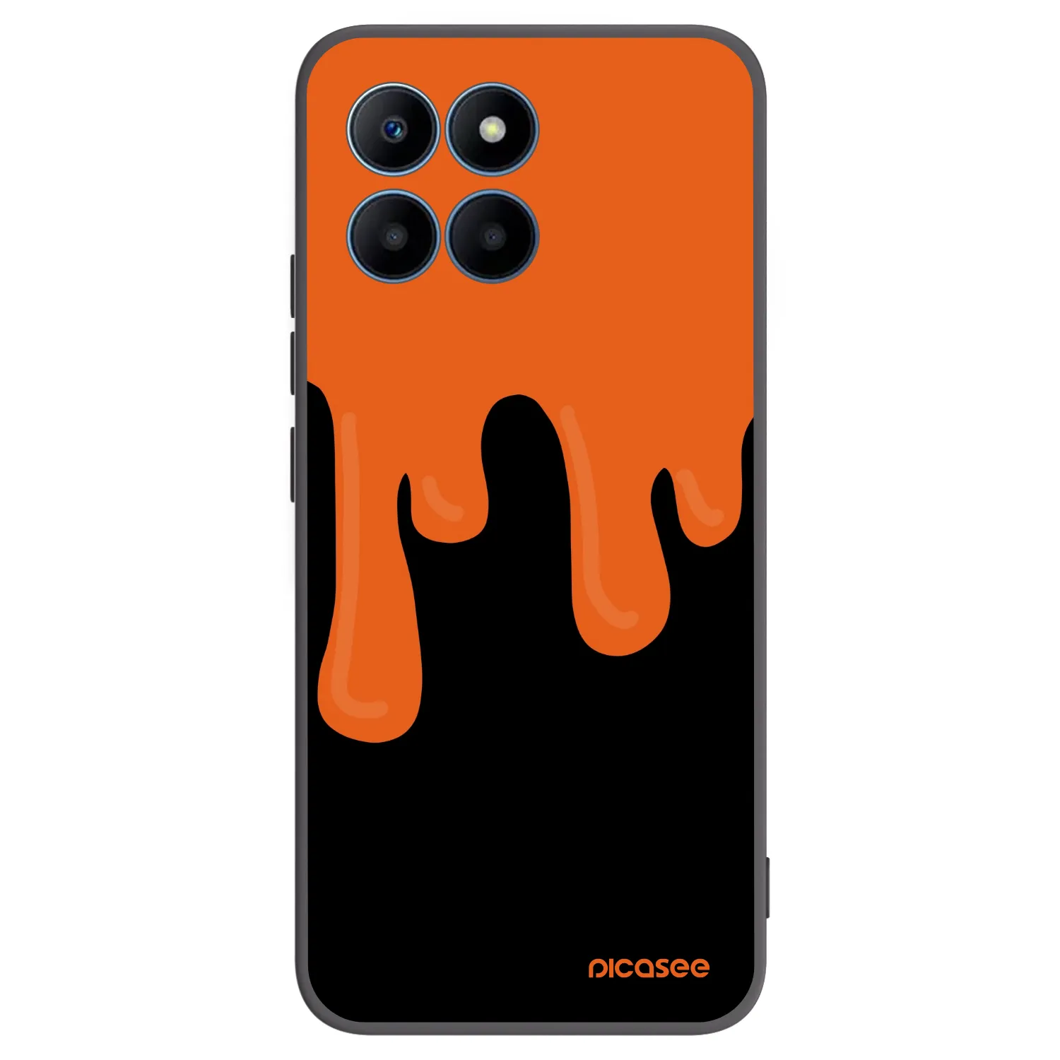 Picasee silikónový čierny obal pre Honor 70 Lite - Orange spooky