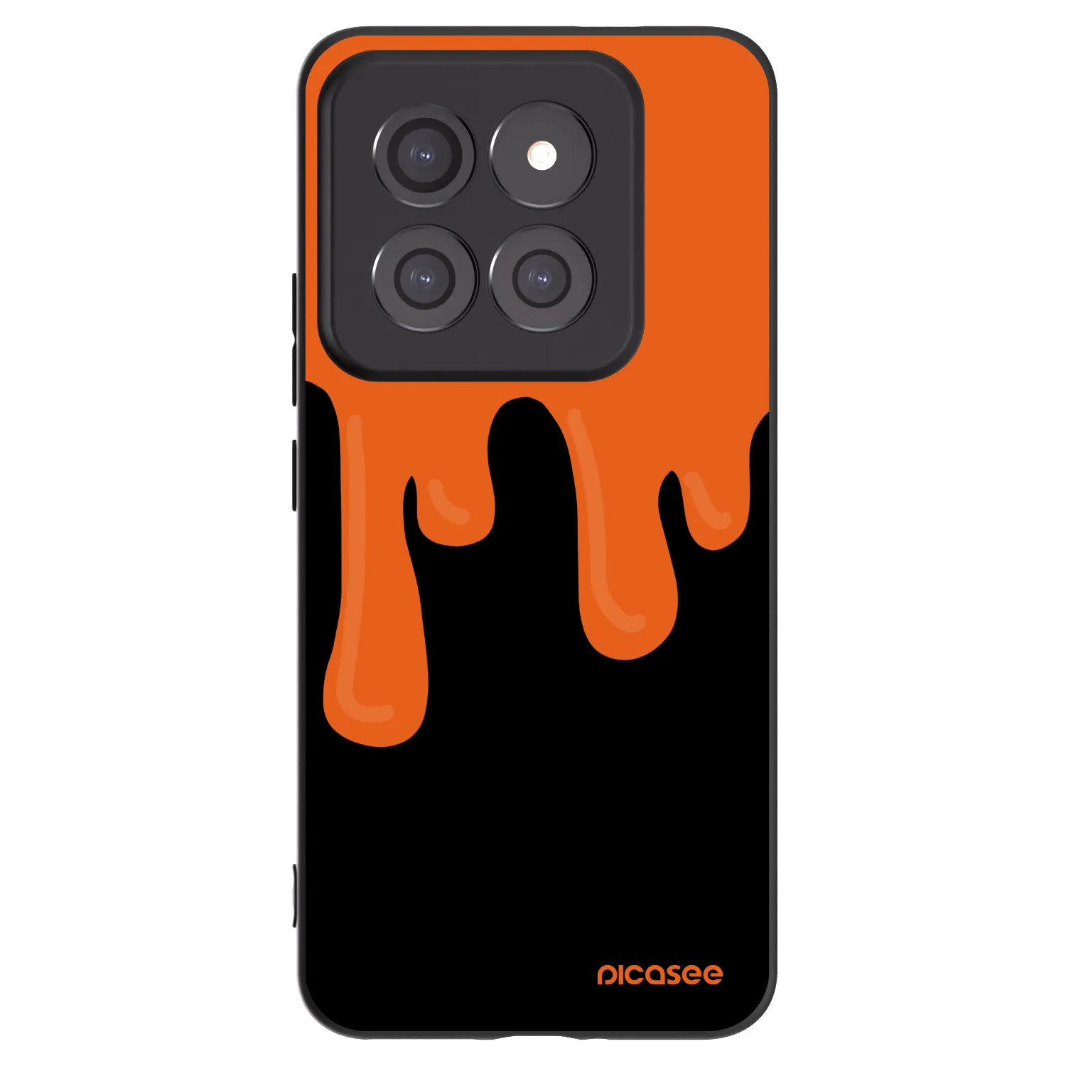 Picasee silikónový čierny obal pre Xiaomi 14 Pro - Orange spooky