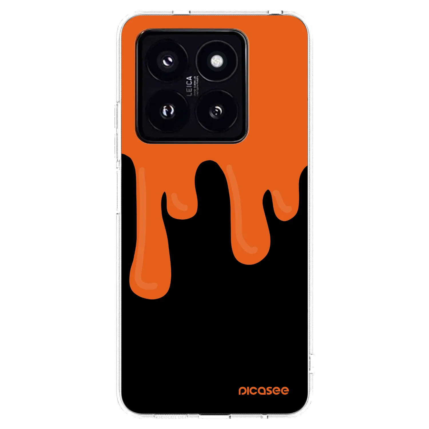 Picasee silikónový prehľadný obal pre Xiaomi 14 Pro - Orange spooky