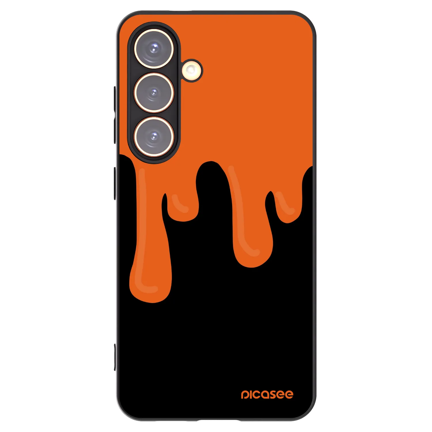 Picasee silikónový čierny obal pre Samsung Galaxy S24 S921B 5G - Orange spooky