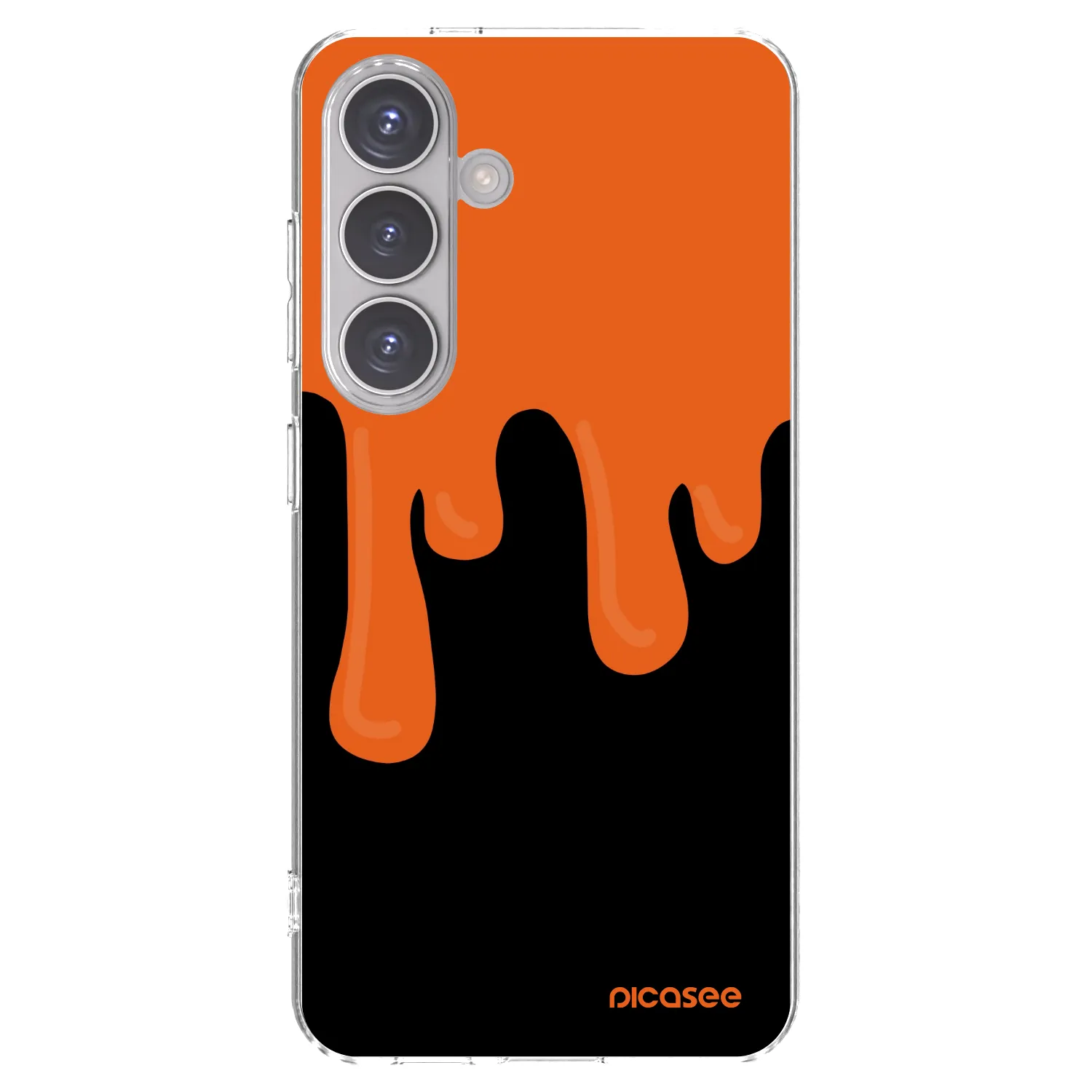 Picasee silikónový prehľadný obal pre Samsung Galaxy S24 S921B 5G - Orange spooky