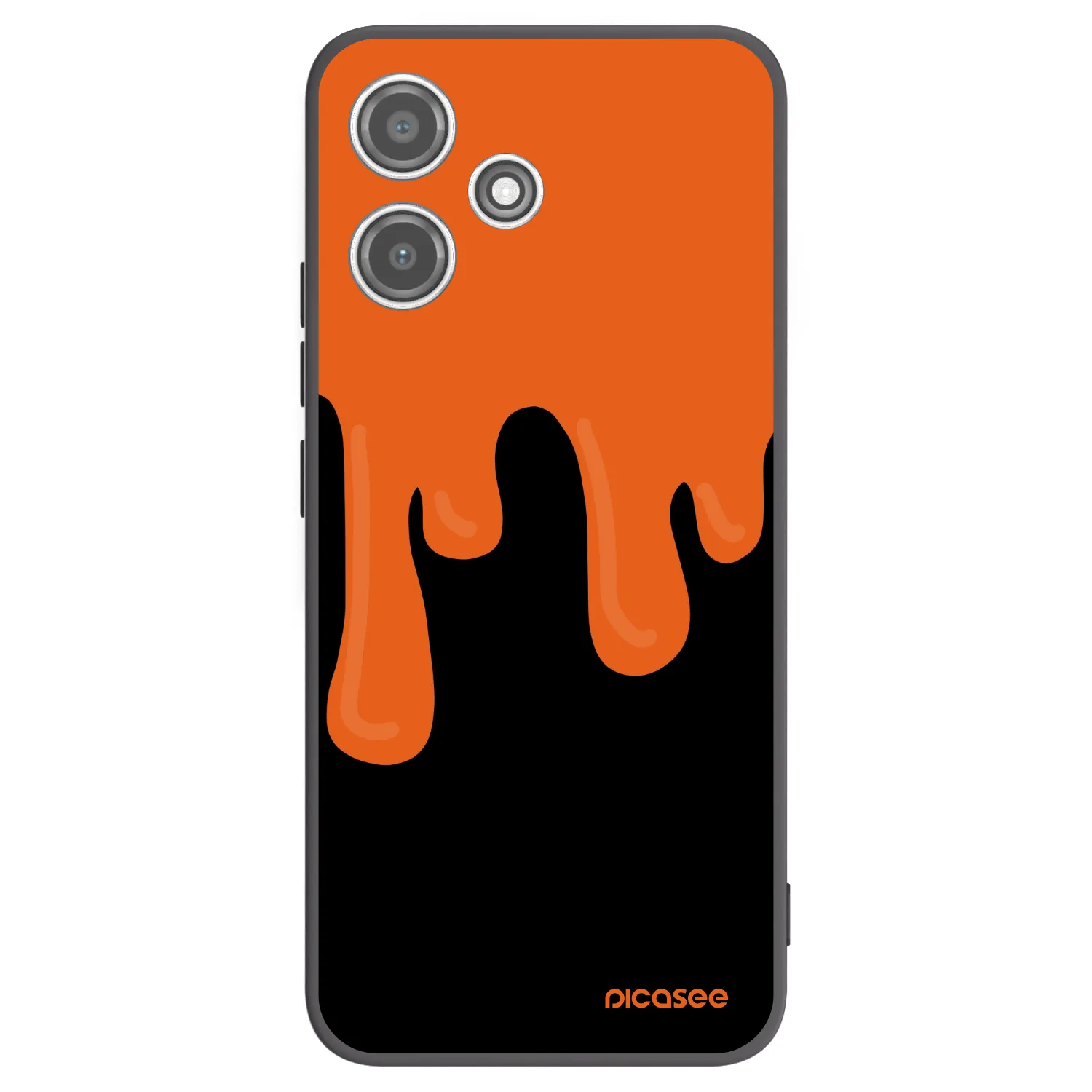 Picasee silikónový čierny obal pre Xiaomi Redmi 12 5G - Orange spooky