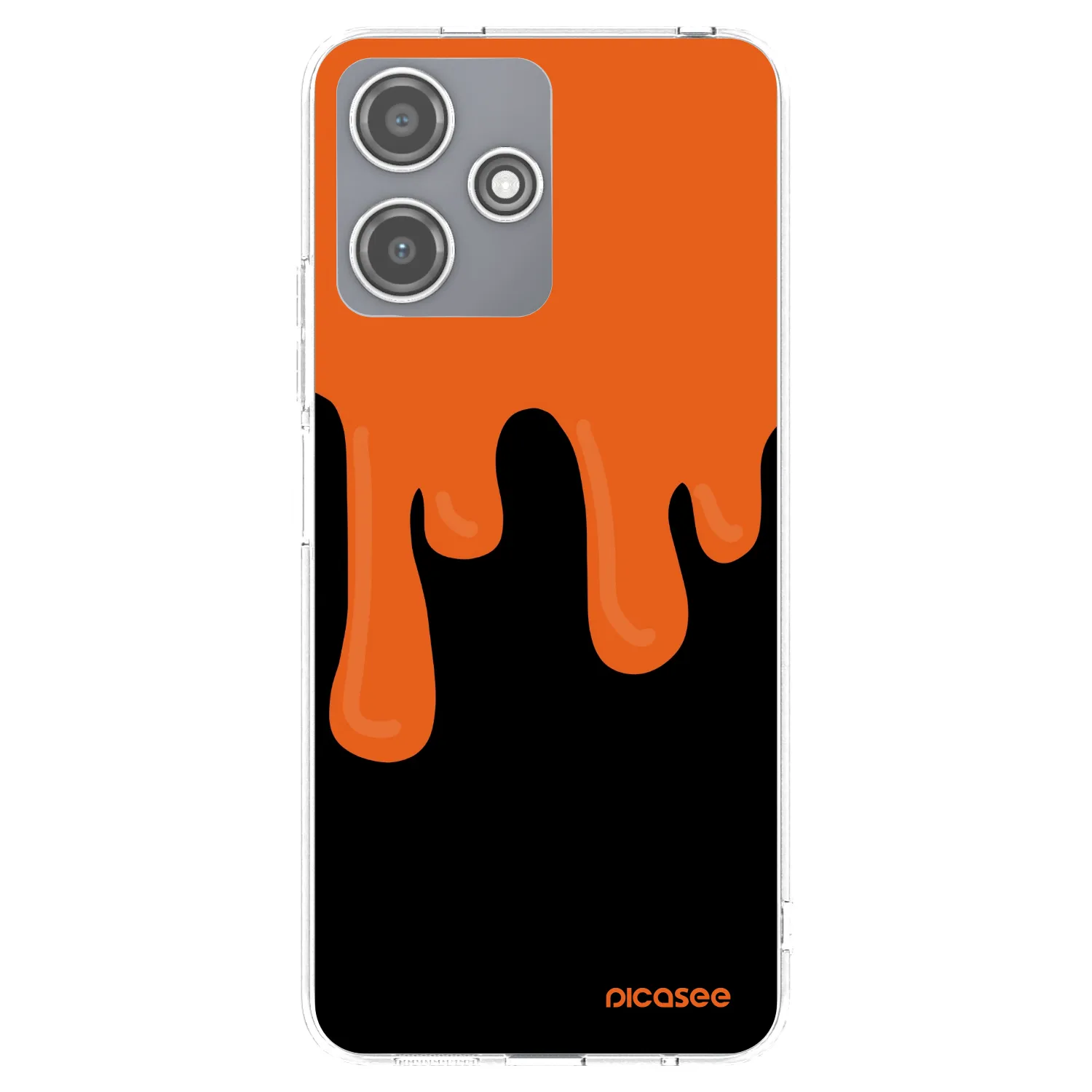 Picasee silikónový prehľadný obal pre Xiaomi Redmi 12 5G - Orange spooky