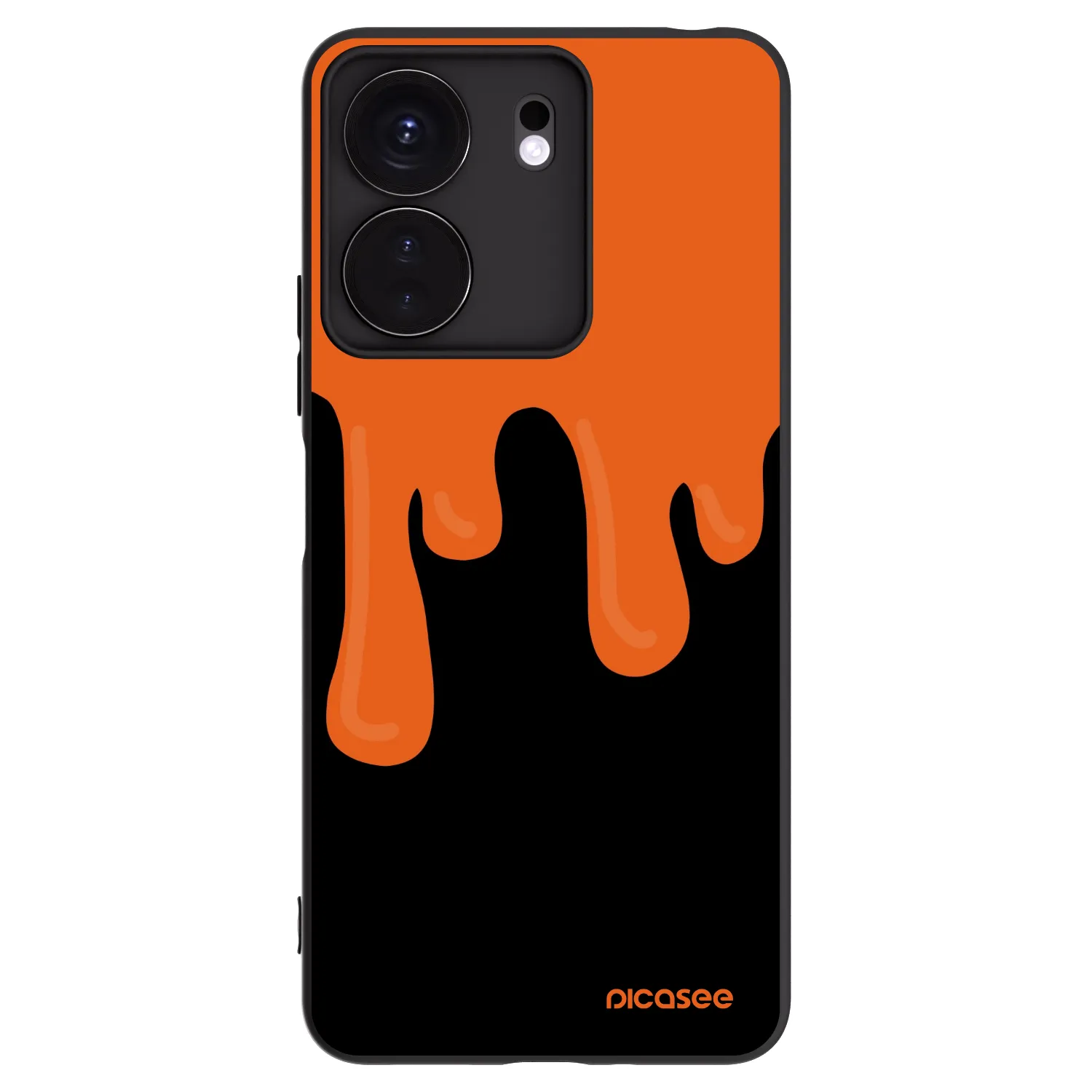 Picasee silikónový čierny obal pre Xiaomi Redmi 13C 4G - Orange spooky
