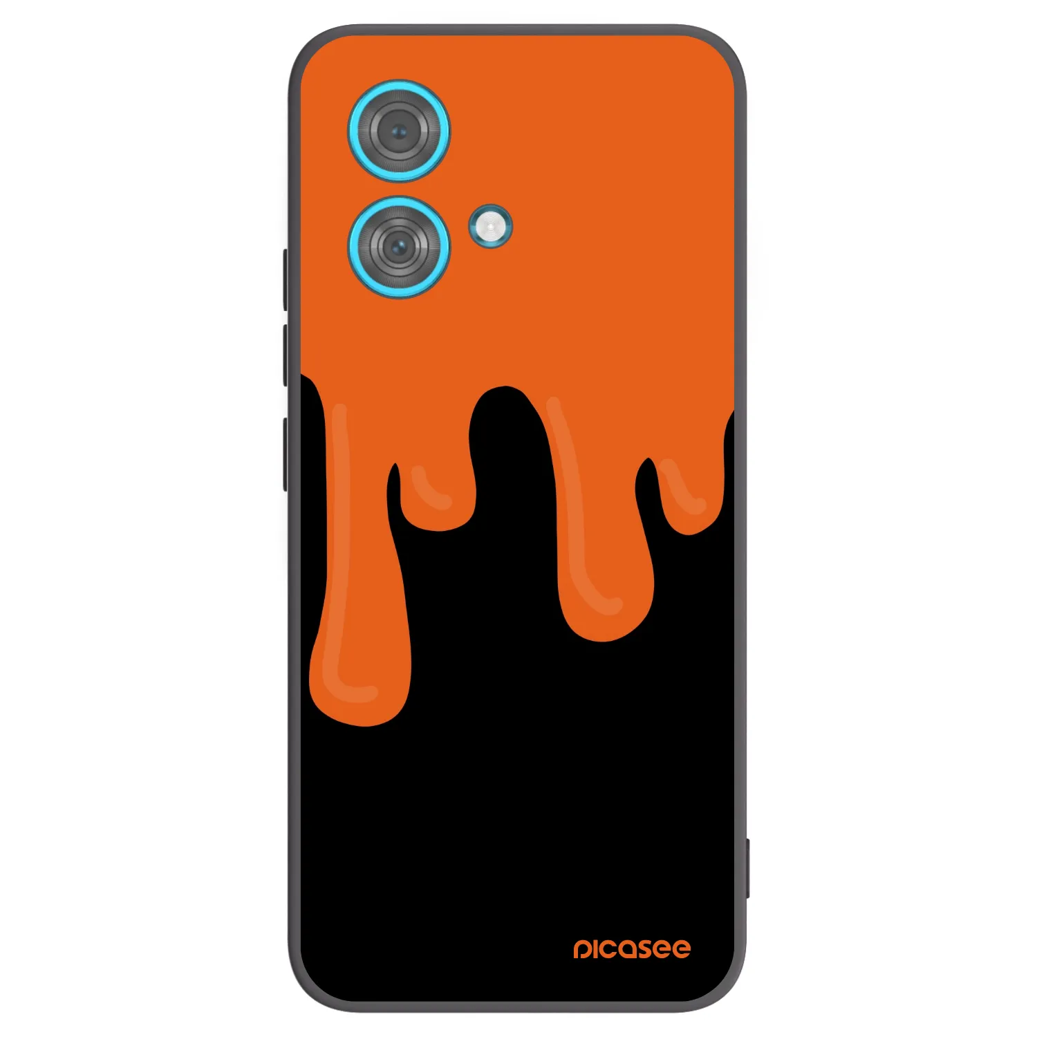 Picasee silikónový čierny obal pre Motorola Edge 40 Neo - Orange spooky