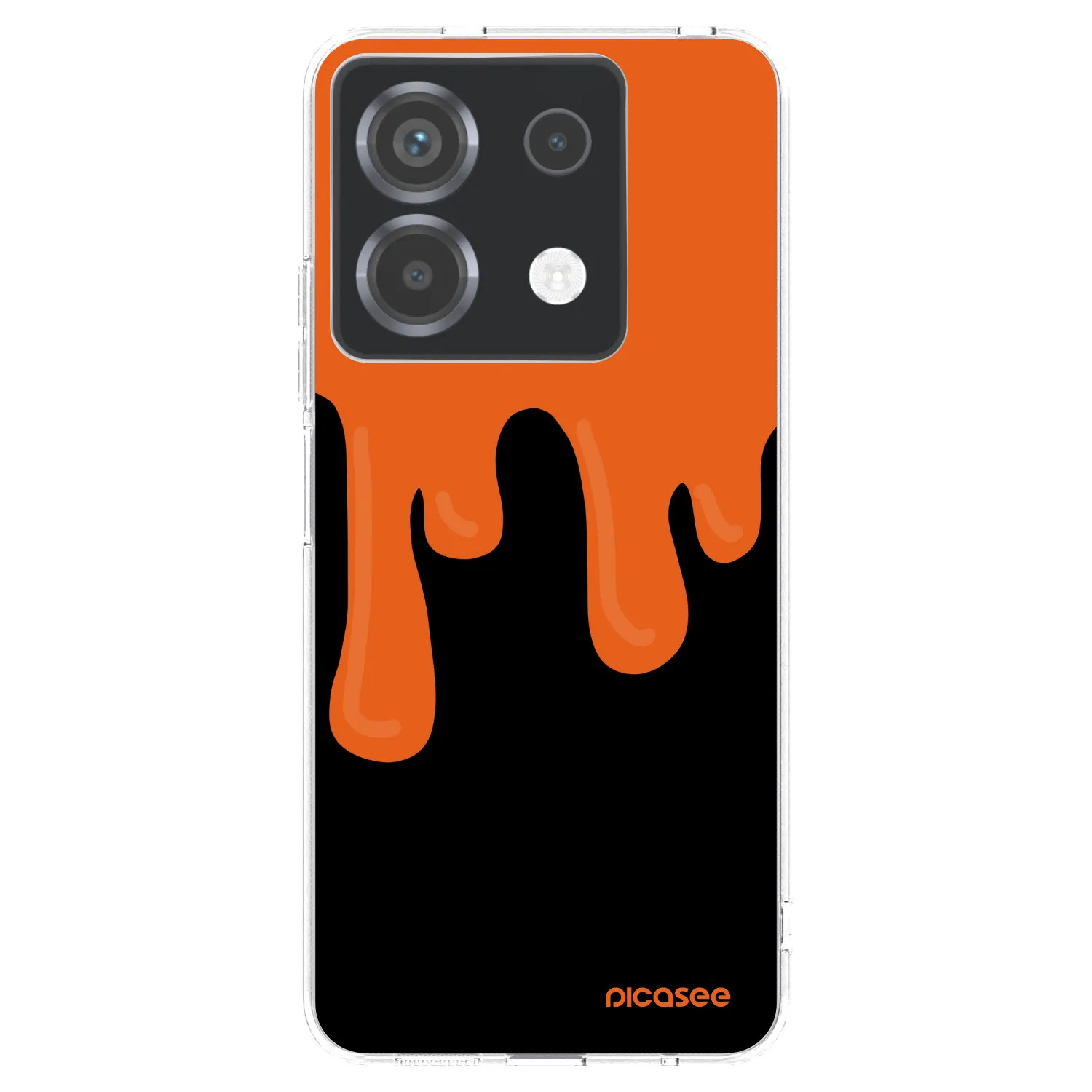 Picasee silikónový prehľadný obal pre Xiaomi Poco X6 - Orange spooky