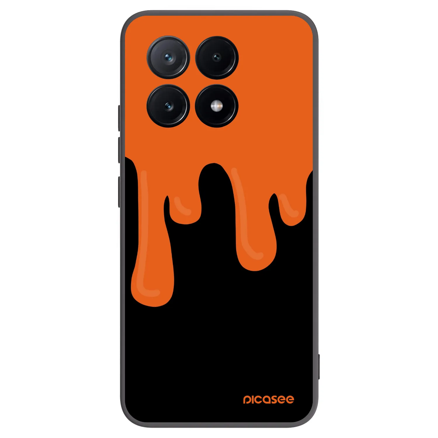 Picasee silikónový čierny obal pre Xiaomi Poco X6 Pro - Orange spooky