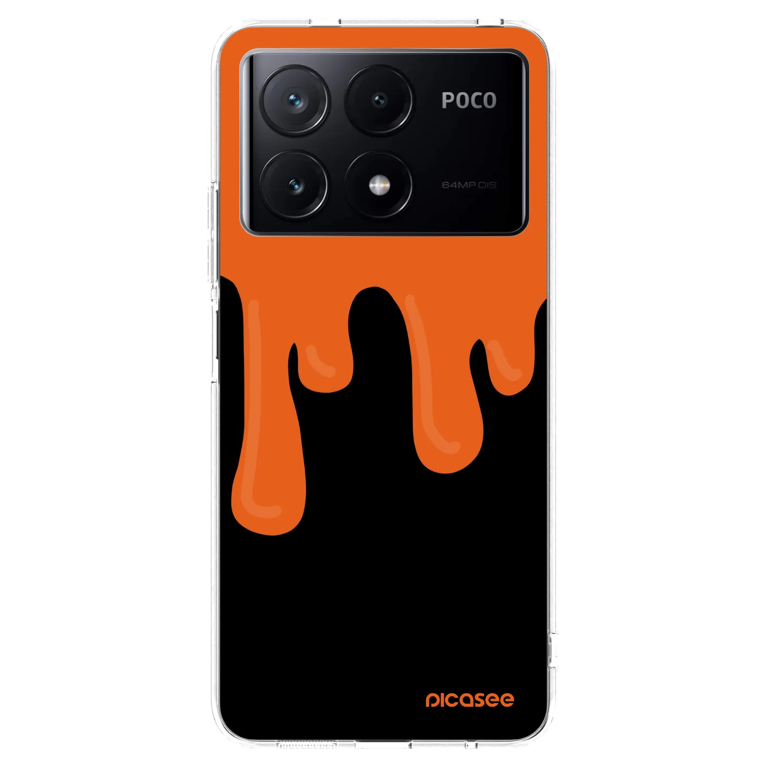 Picasee silikónový prehľadný obal pre Xiaomi Poco X6 Pro - Orange spooky