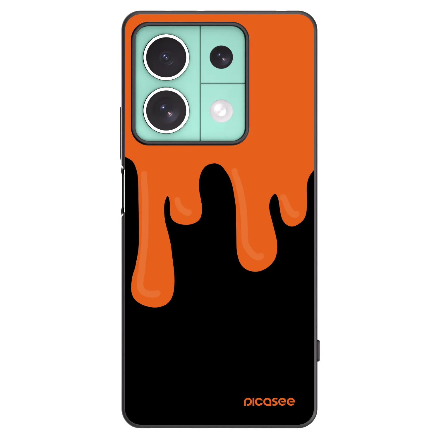 Picasee silikónový čierny obal pre Xiaomi Redmi Note 13 5G - Orange spooky